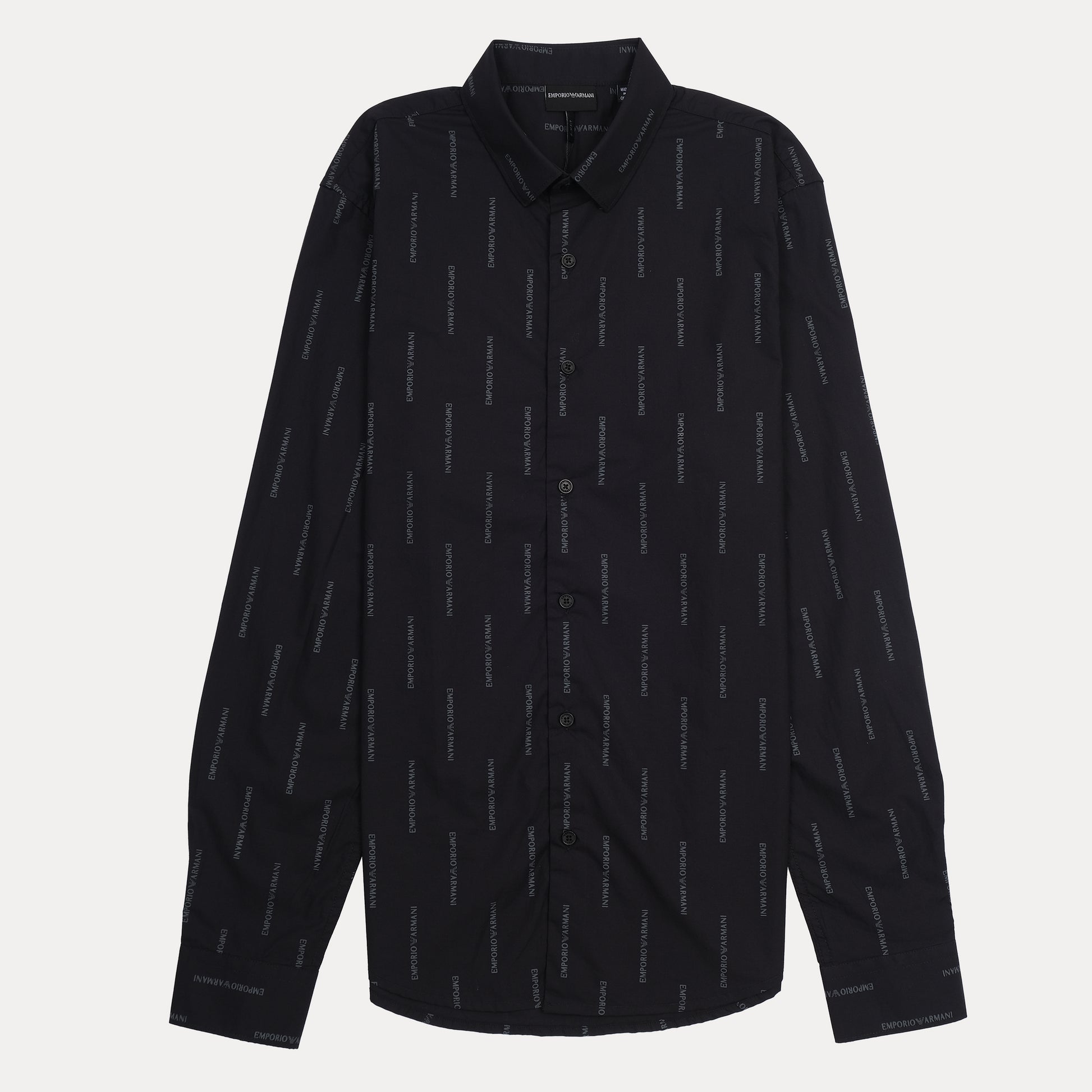 EMPORIO ARMANI Logo Print Long Sleeve Shirt