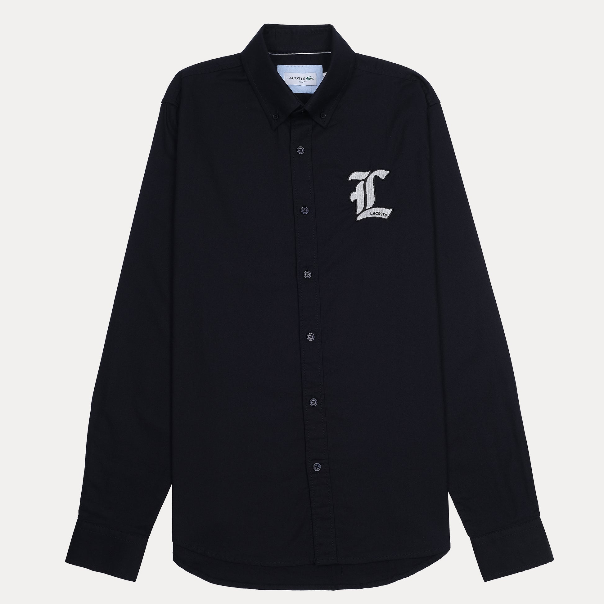 Lacoste Elegant Midnight Black Button-Up Shirt