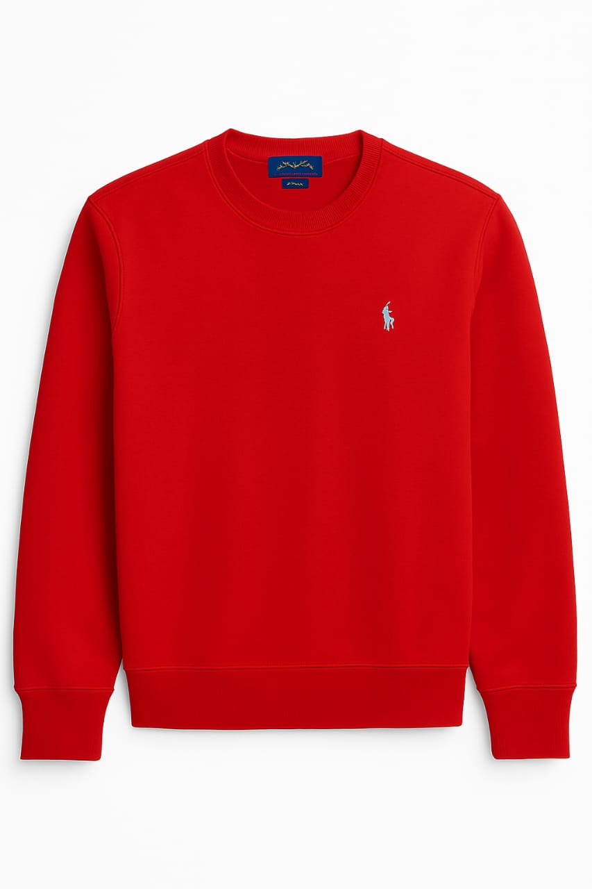 POLO RALPH LAUREN Ember Wine Relaxed Fit Crewneck Sweatshirt