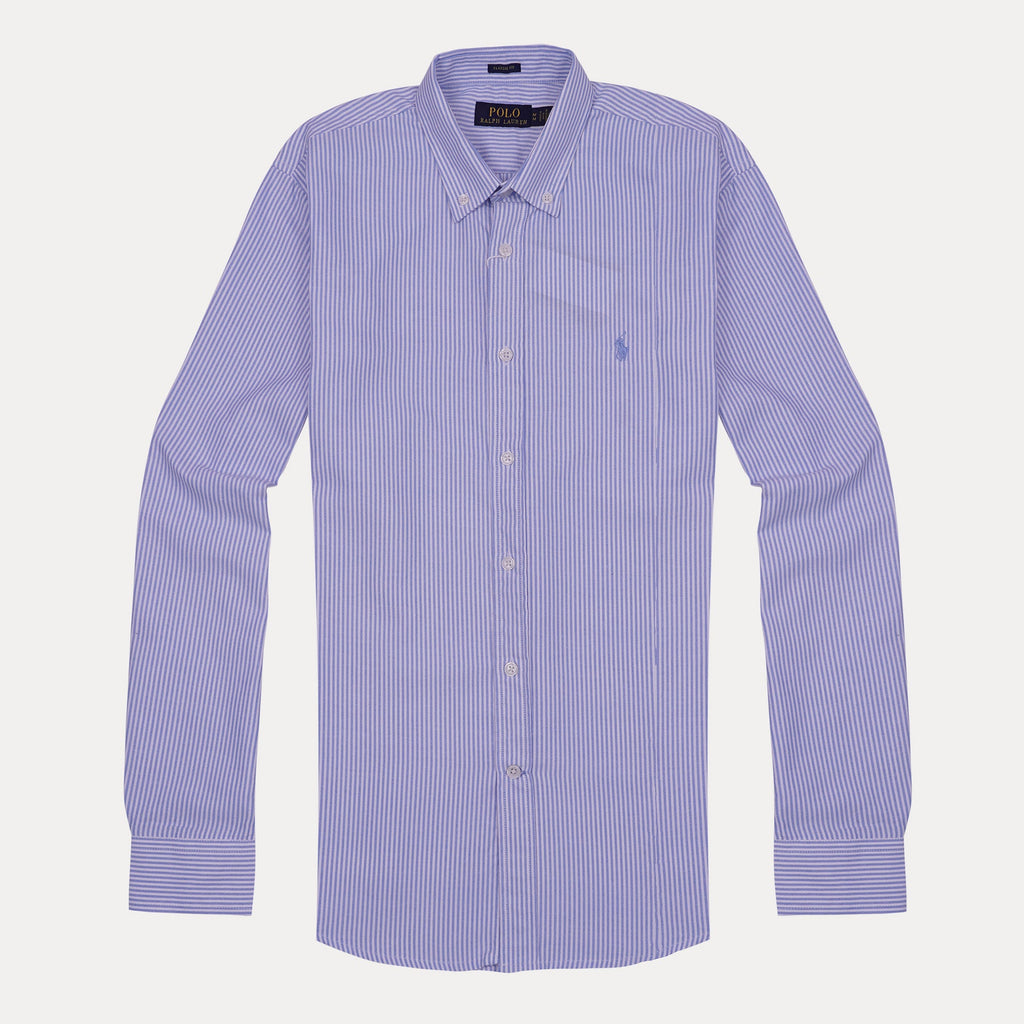 POLO RALPH LAUREN Serene Aqua Tailored Fit Long Sleeve Button-Down Shirt
