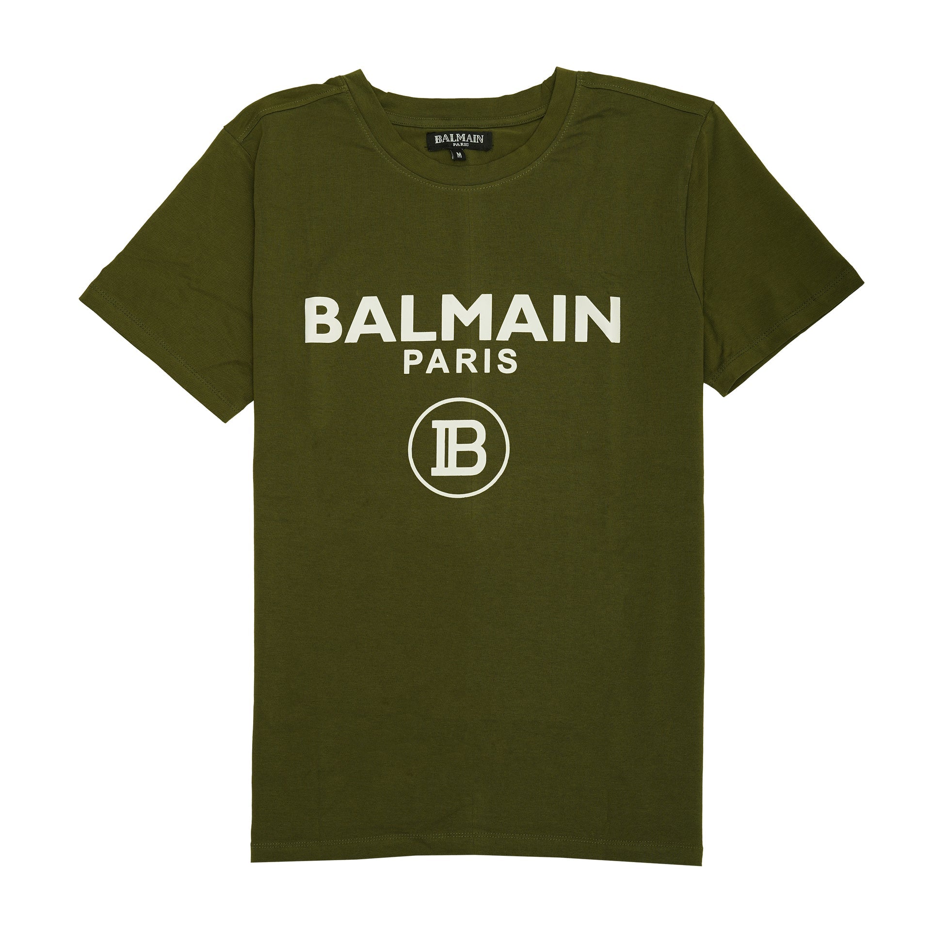 BALMAIN Enchanted Olive Classic Fit Short Sleeve Tee