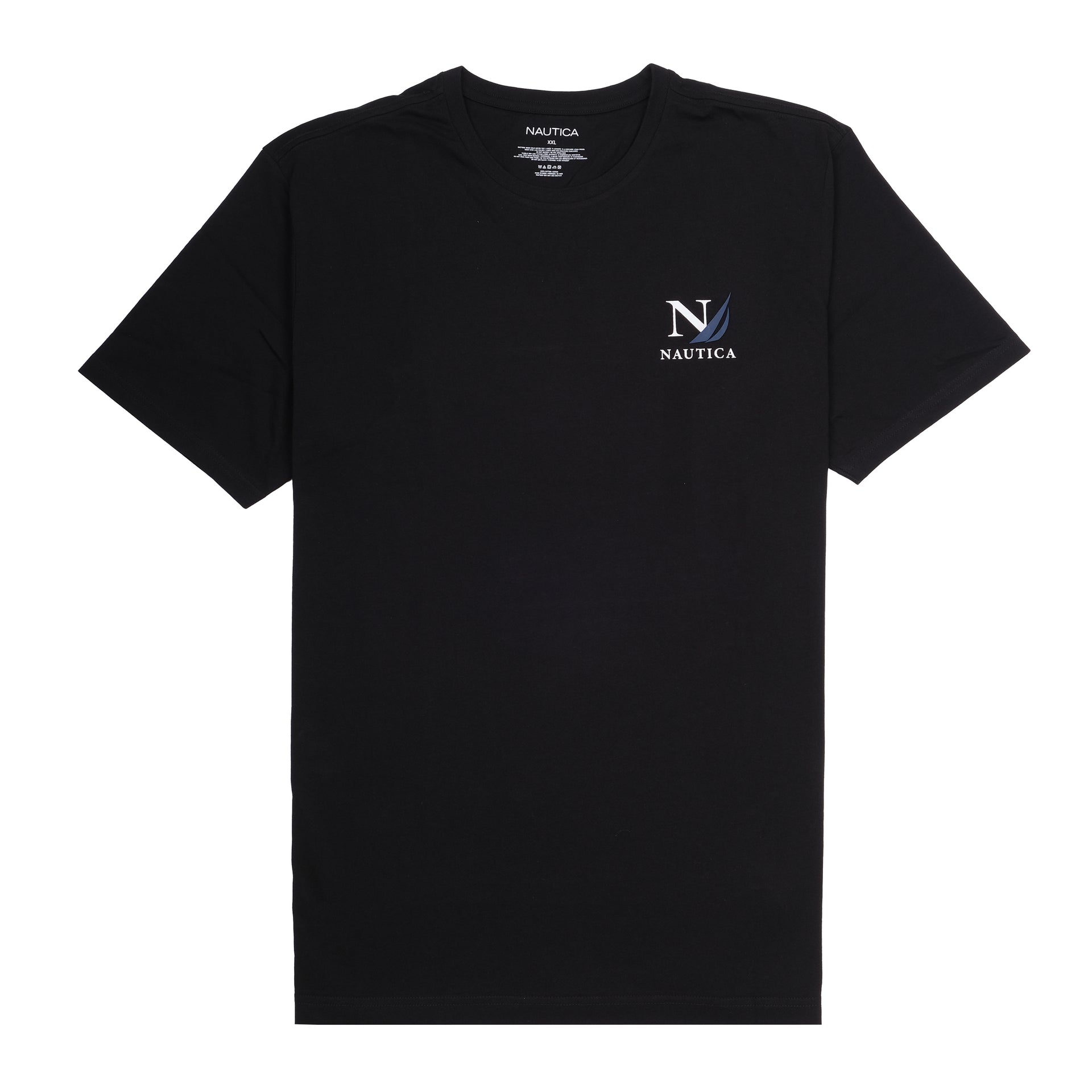 NAUTICA Obsidian Black Graphic Crewneck Tee