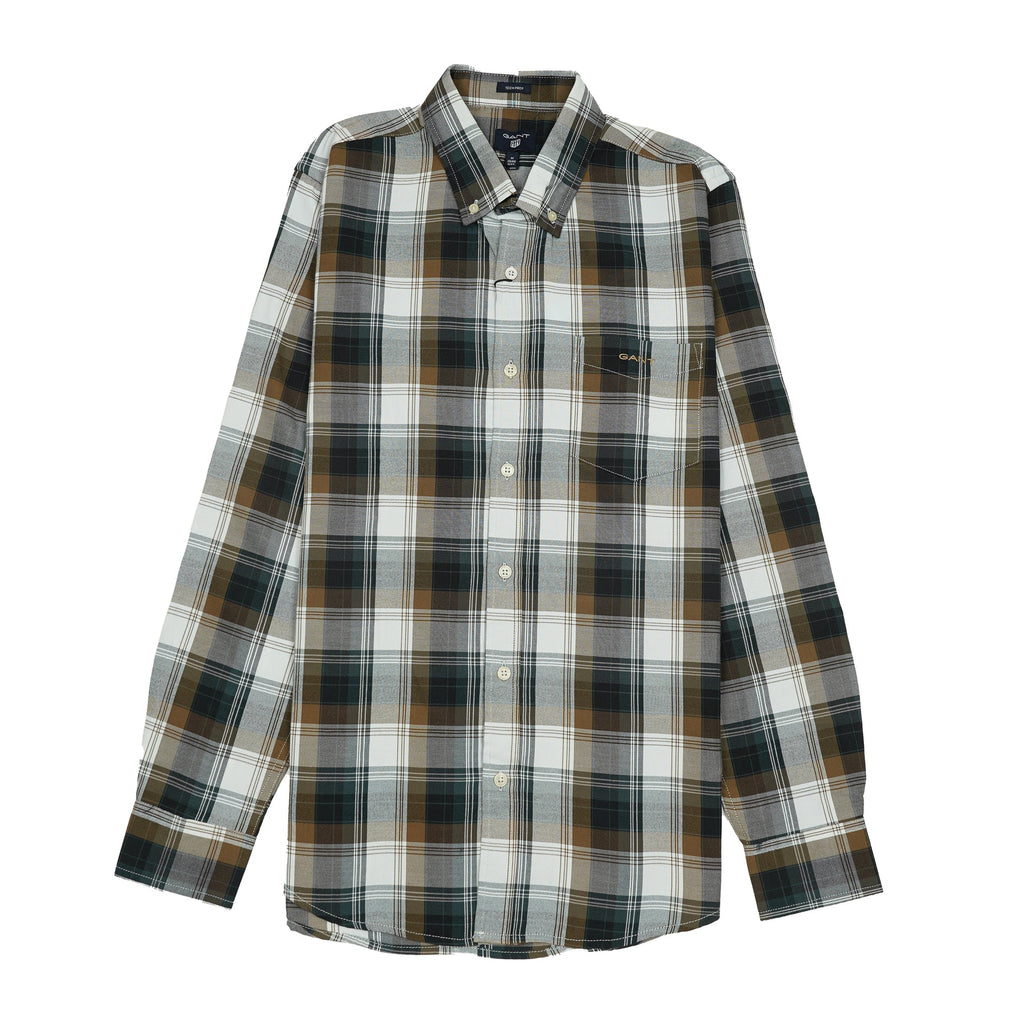 GANT Verdant Ember Relaxed Fit Long Sleeve Plaid Shirt