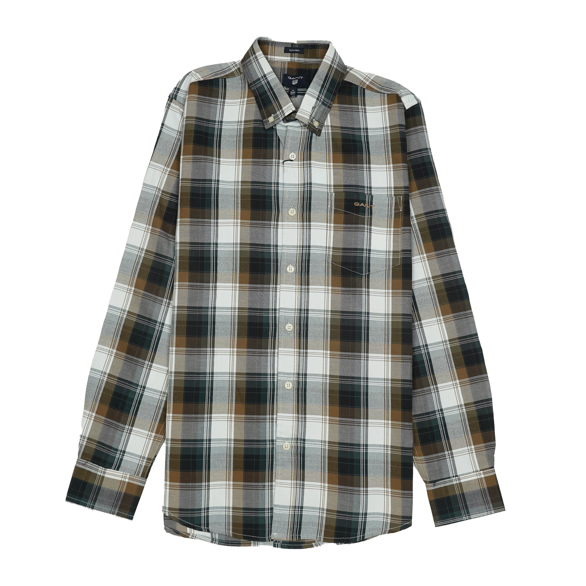 GANT Verdant Ember Relaxed Fit Long Sleeve Plaid Shirt