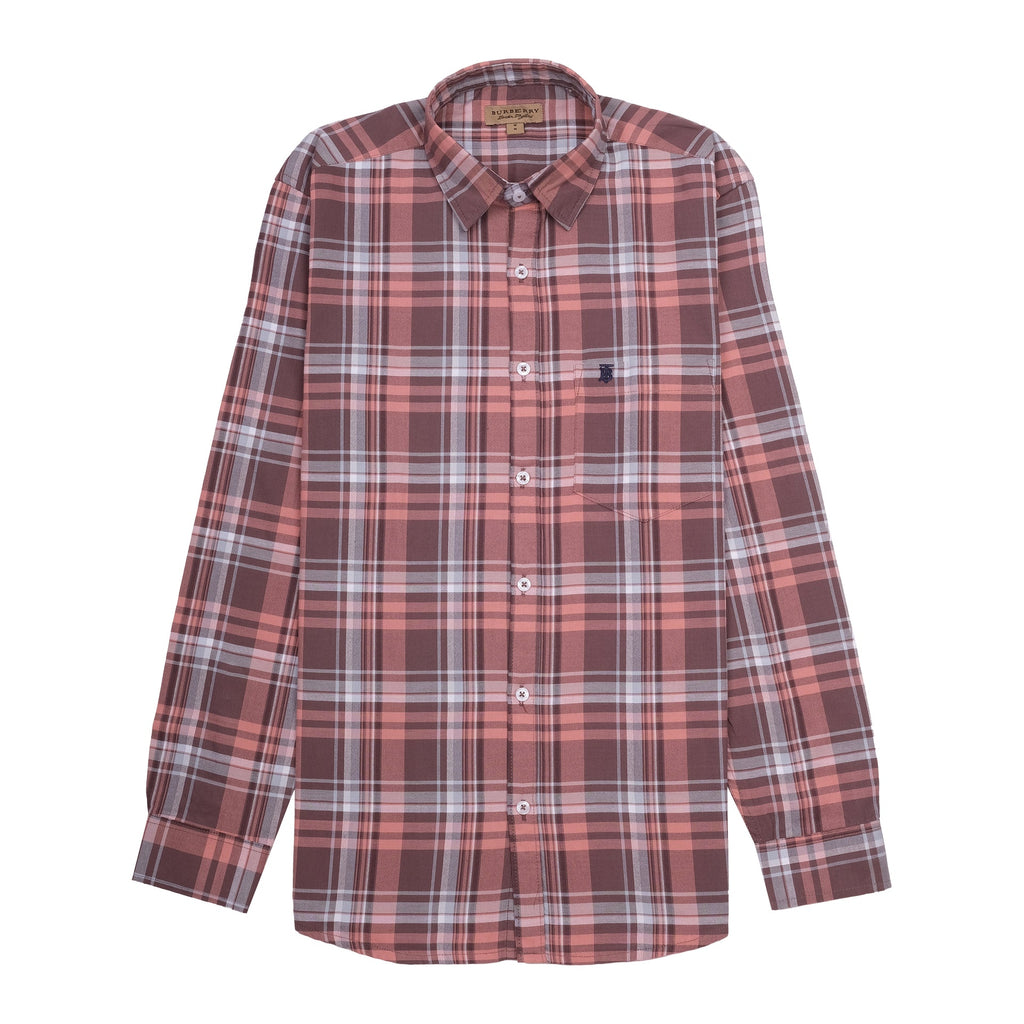 BURBERRY Ember Clay Classic Fit Long Sleeve Shirt