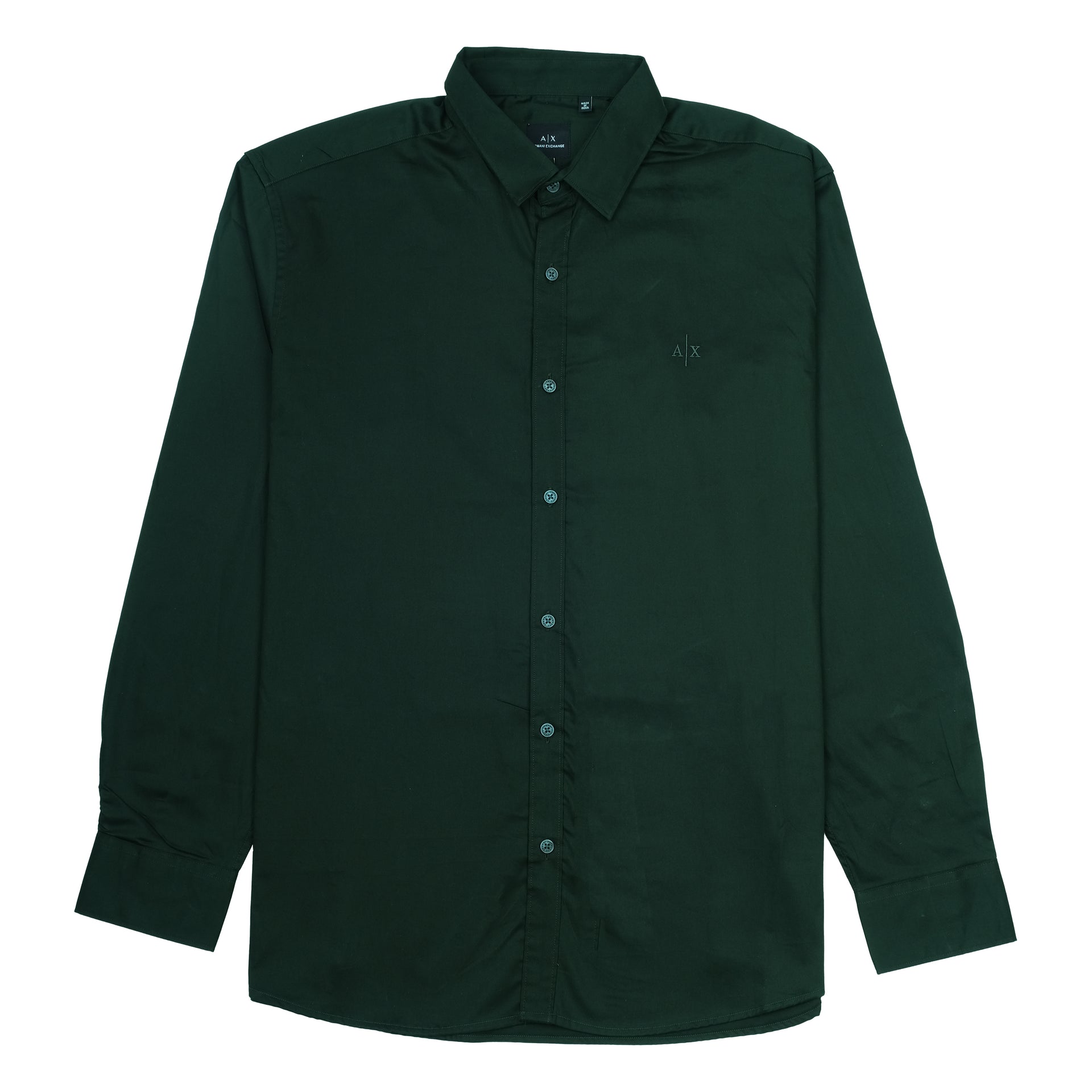 ARMANI EXCHANGE Enchanted Pine Classic Fit Long Sleeve Button-Up Shirt