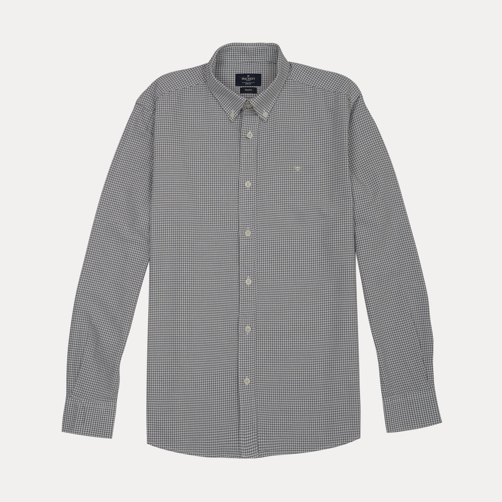 HACKETT Mystic Fern Tailored Fit Long Sleeve Gingham Shirt