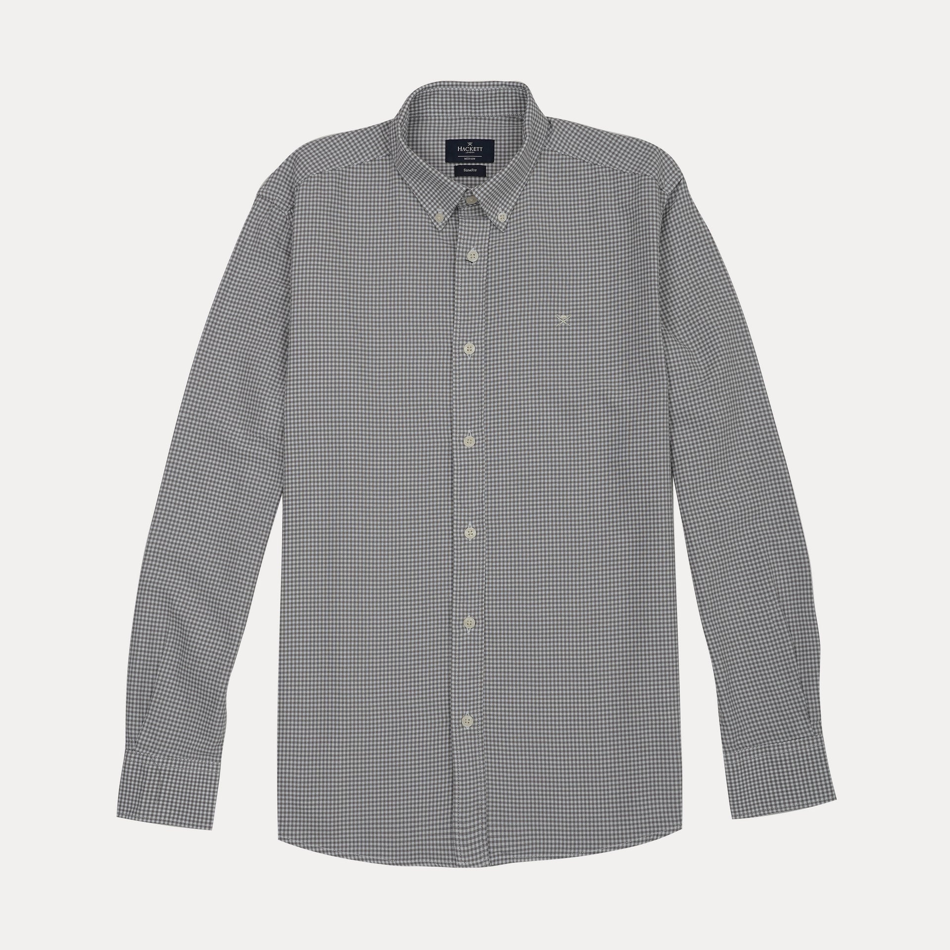 HACKETT Mystic Fern Tailored Fit Long Sleeve Gingham Shirt