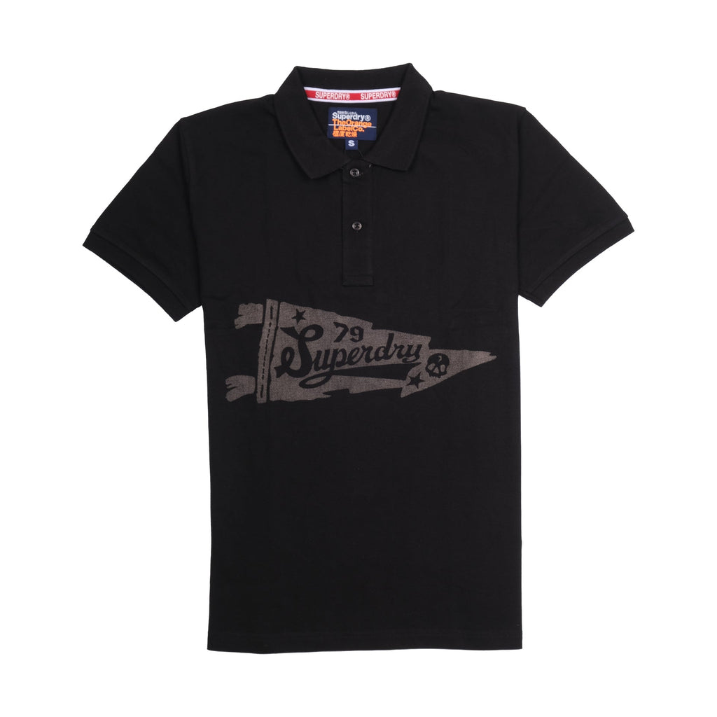 SUPERDRY Obsidian Noir Classic Fit Polo Shirt