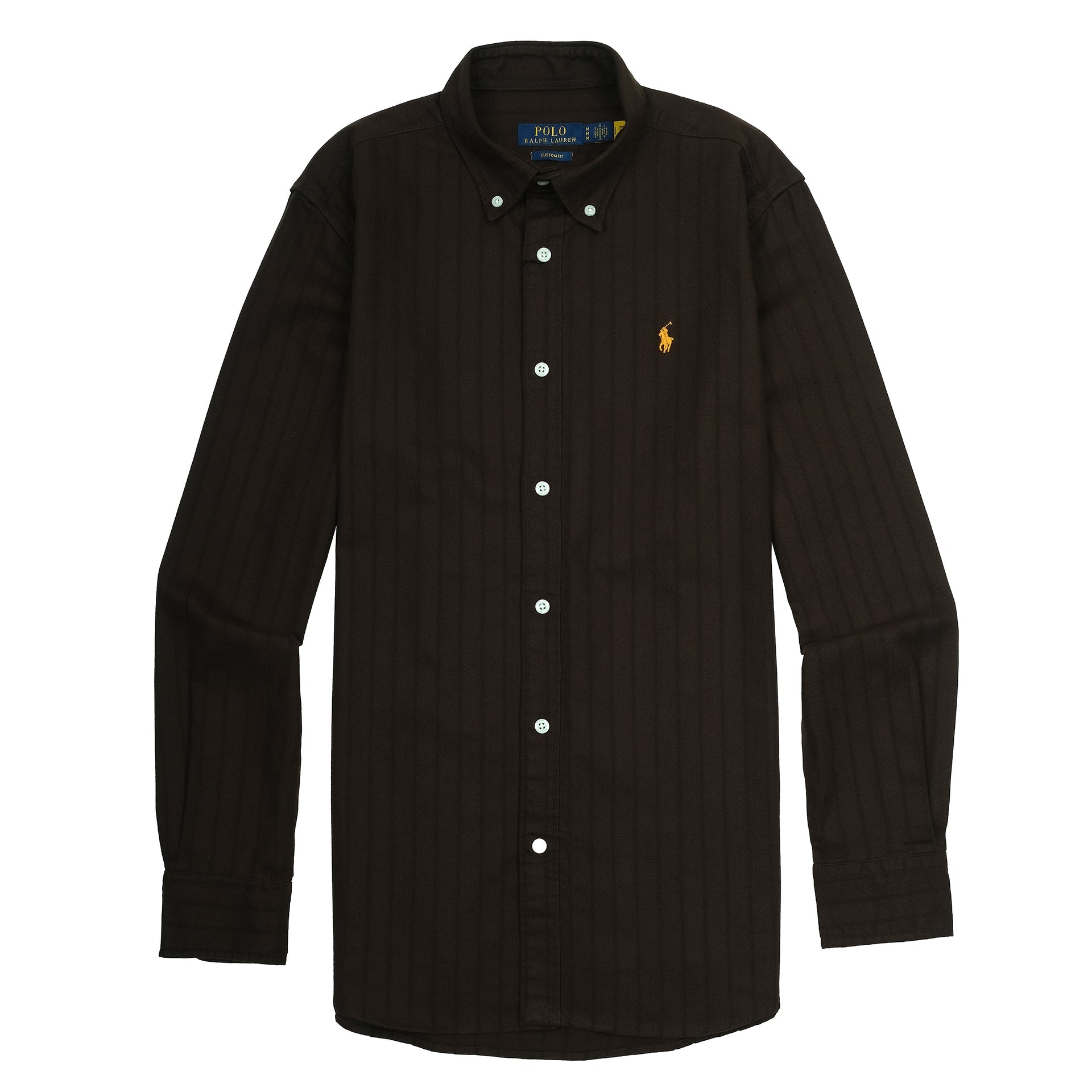 POLO RALPH LAUREN Rustic Mahogany Tailored Fit Long Sleeve Button-Down Shirt