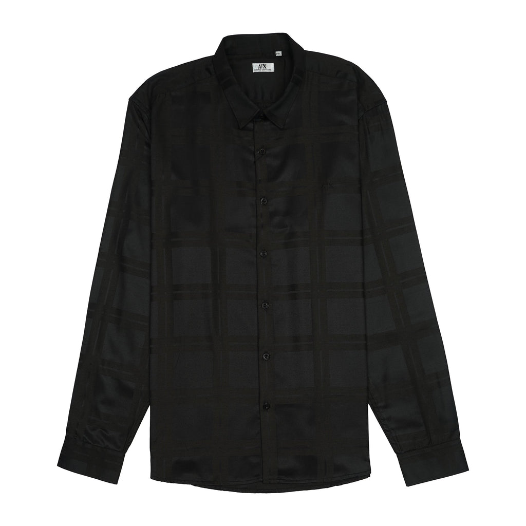 A|X Prismatic Onyx Whisper Slim Fit Long Sleeve Satin Shirt