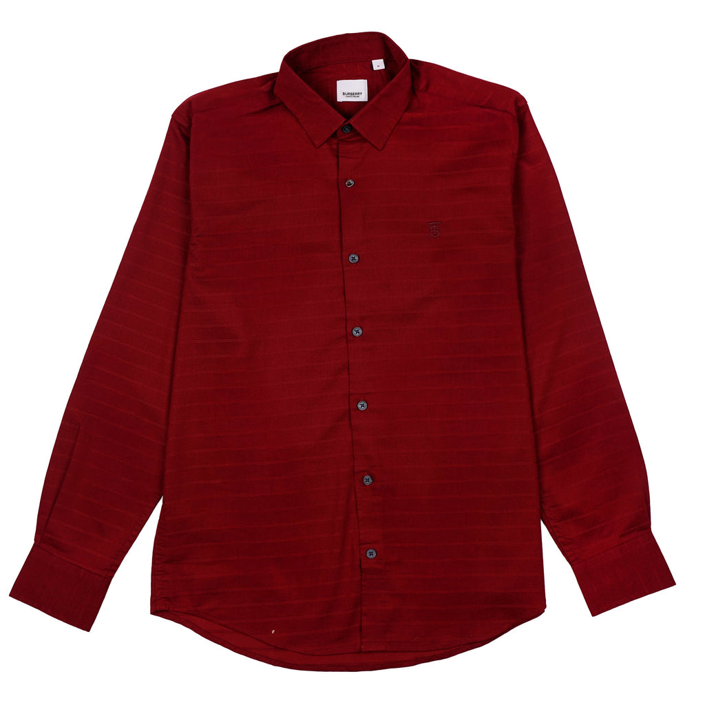 BURBERRY Lucent Garnet Eclipse Refined Fit Long Sleeve Button-Up Shirt