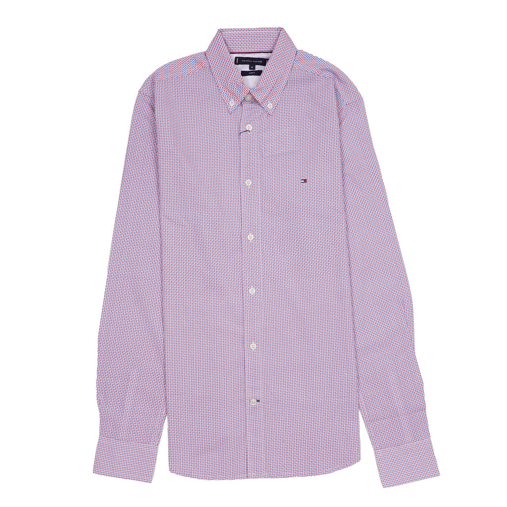 TOMMY HILFIGER Twilight Orchid Tailored Fit Long Sleeve Button-Down Shirt