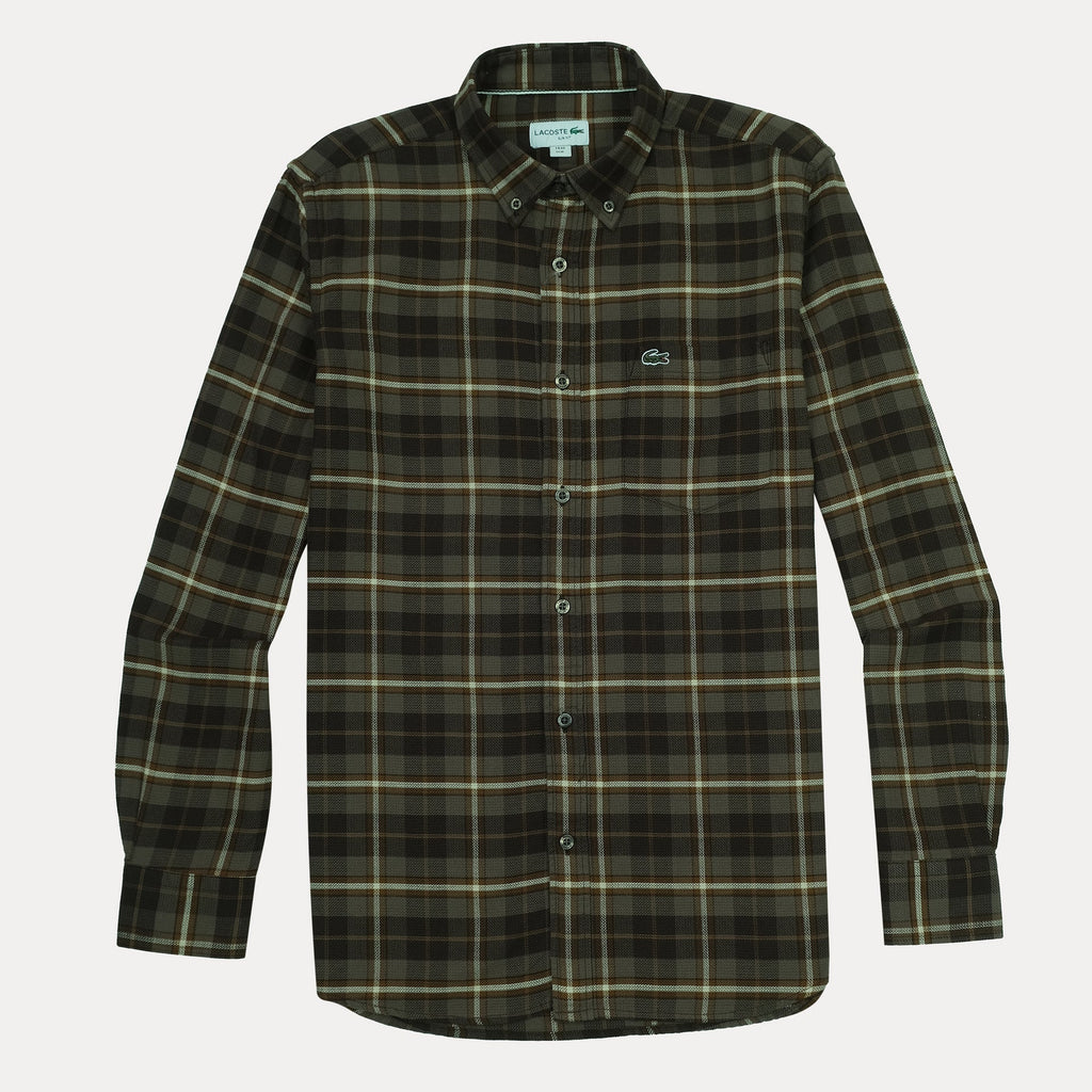 Lacoste Classic Fit Plaid Button-Up Shirt