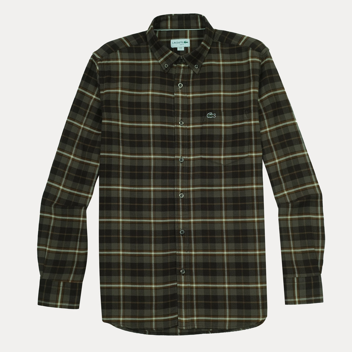 Lacoste Classic Fit Plaid Button-Up Shirt
