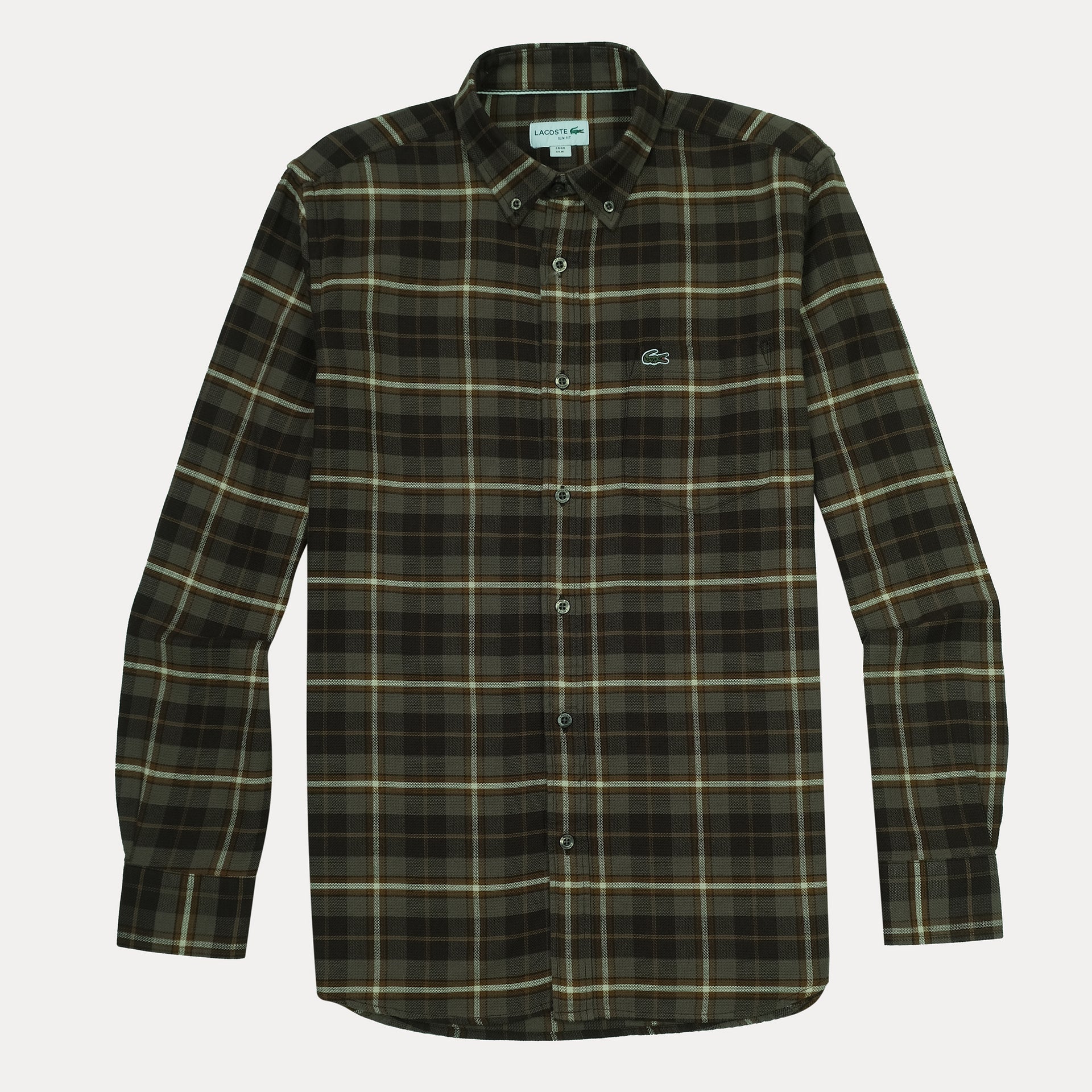 Lacoste Classic Fit Plaid Button-Up Shirt