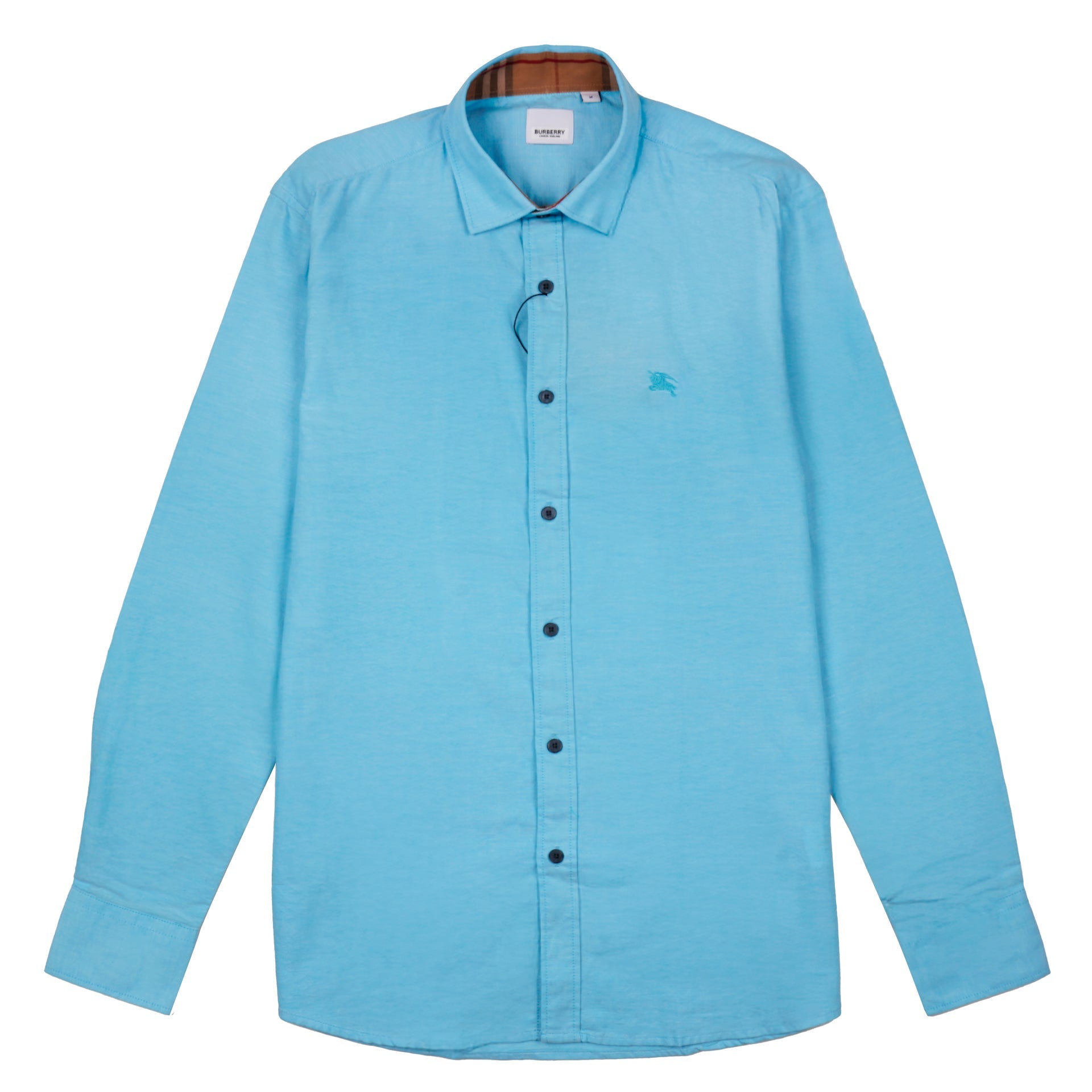 BURBERRY Astral Aqua Tailored Fit Long Sleeve Shirt