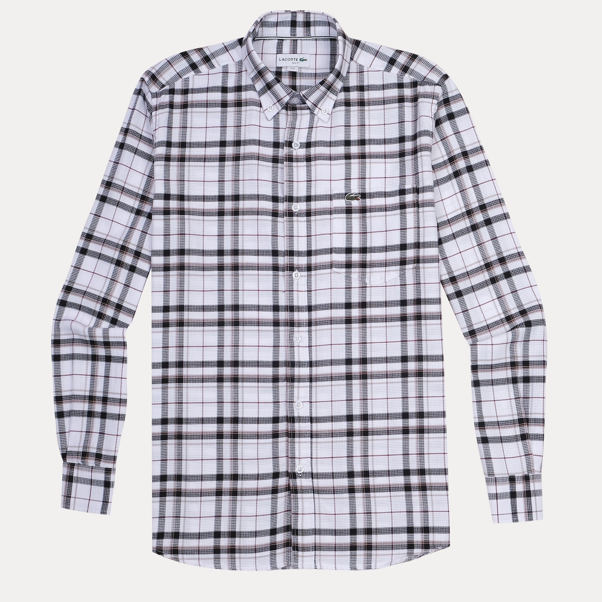 Lacoste Classic Fit Plaid Button-Up Shirt