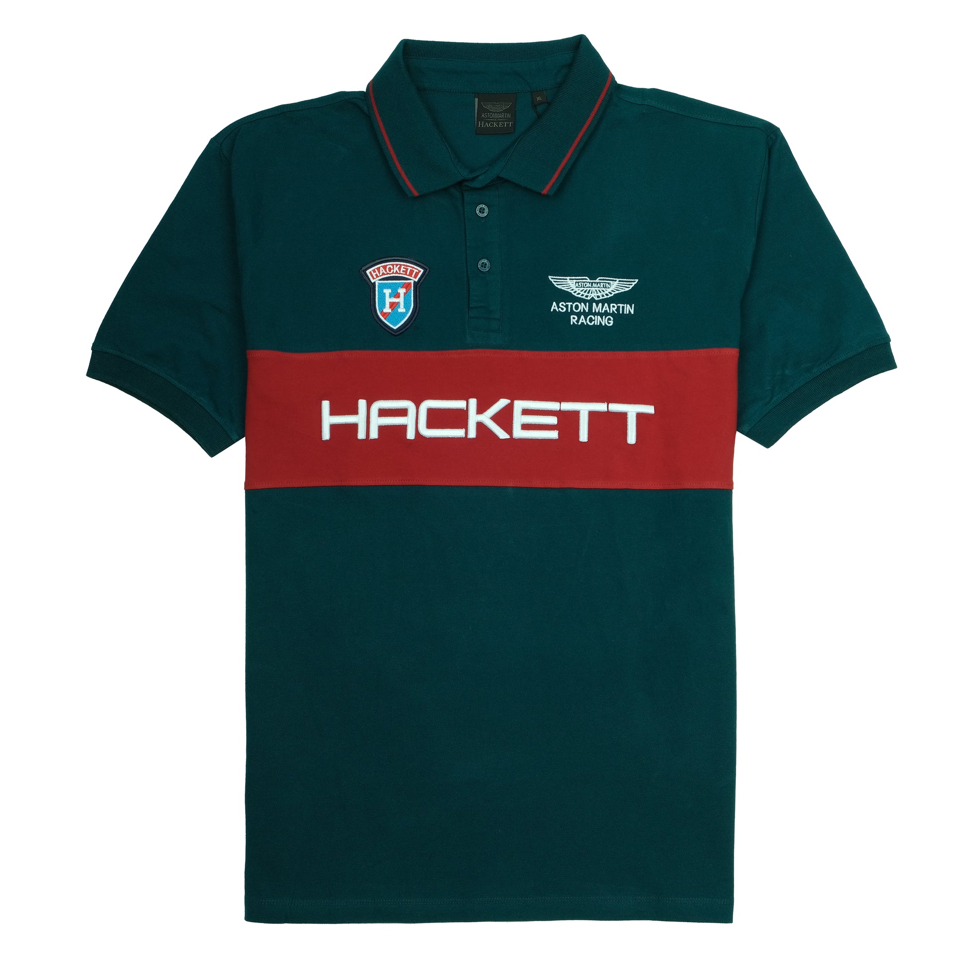 HACKETT Deep Forest Classic Fit Stripe Polo Shirt