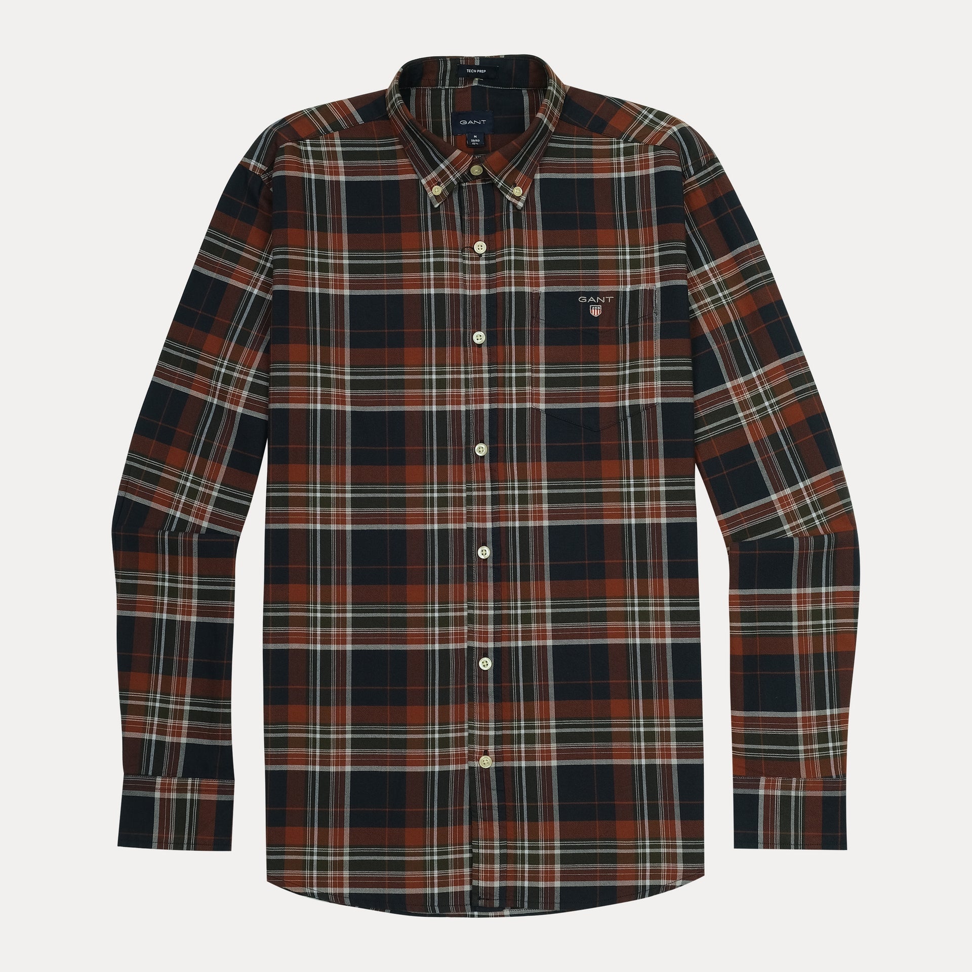 GANT Ember Glow Tailored Fit Long Sleeve Plaid Button-Down Shirt