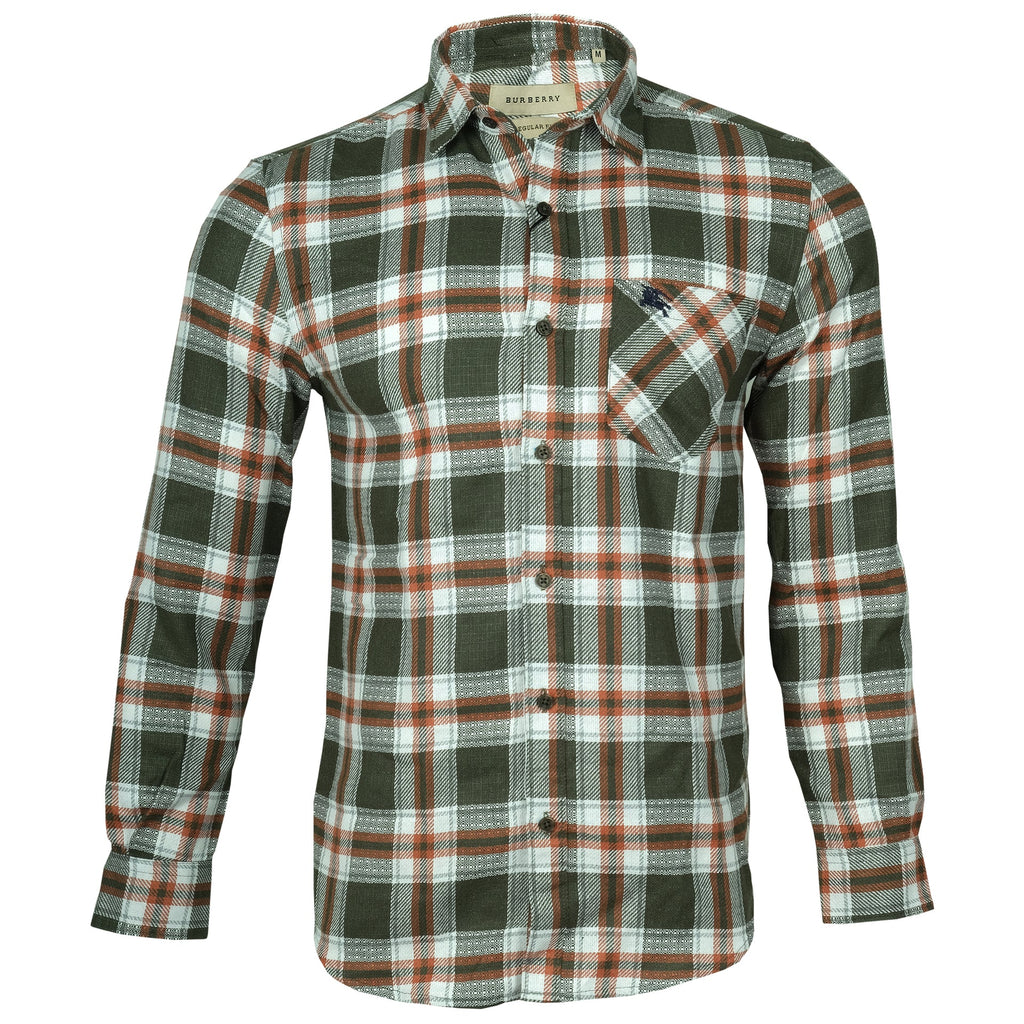 BURBERRY Enchanted Forest Check Flannel Long Sleeve Shirt