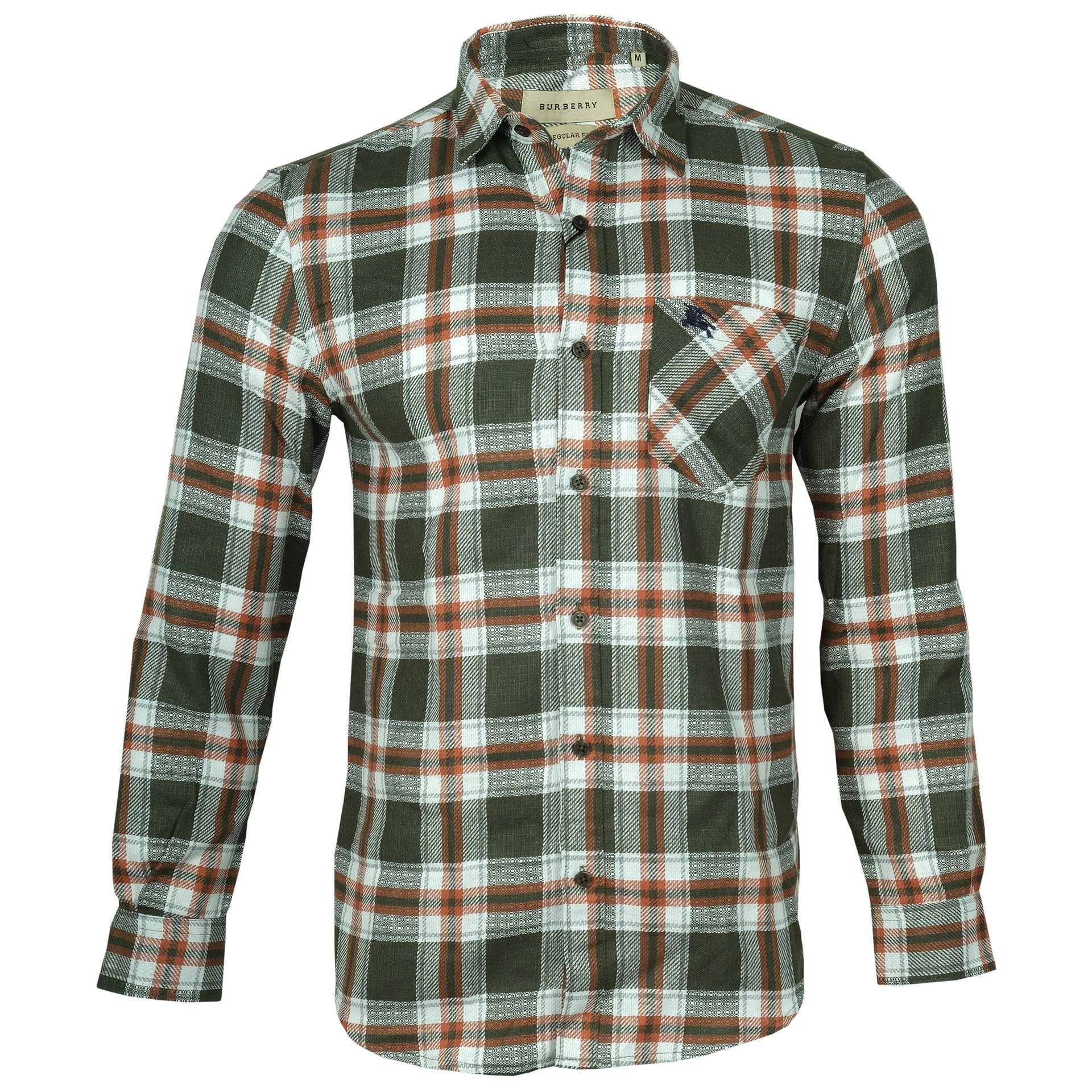 BURBERRY Enchanted Forest Check Flannel Long Sleeve Shirt