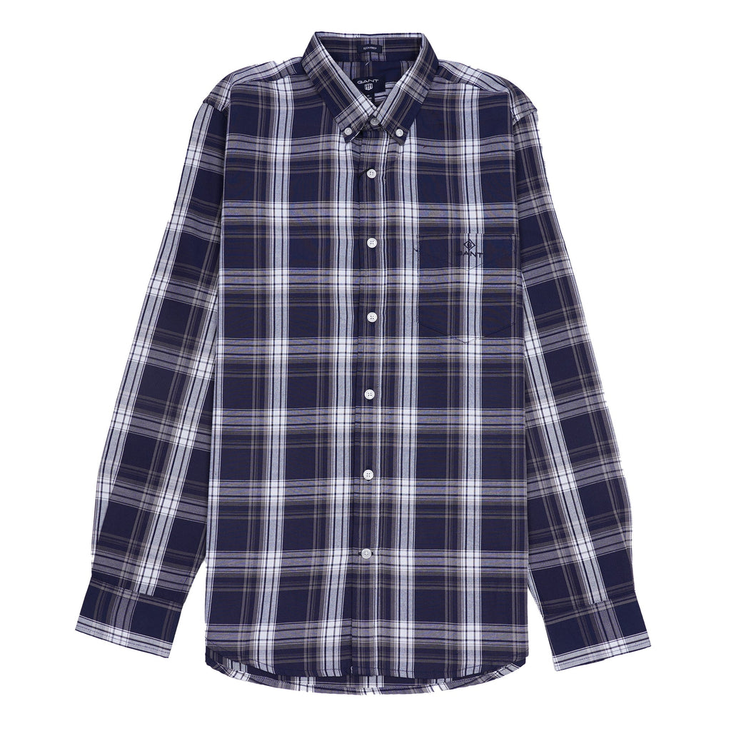 GANT Celestial Indigo Tailored Fit Long Sleeve Button-Down Shirt