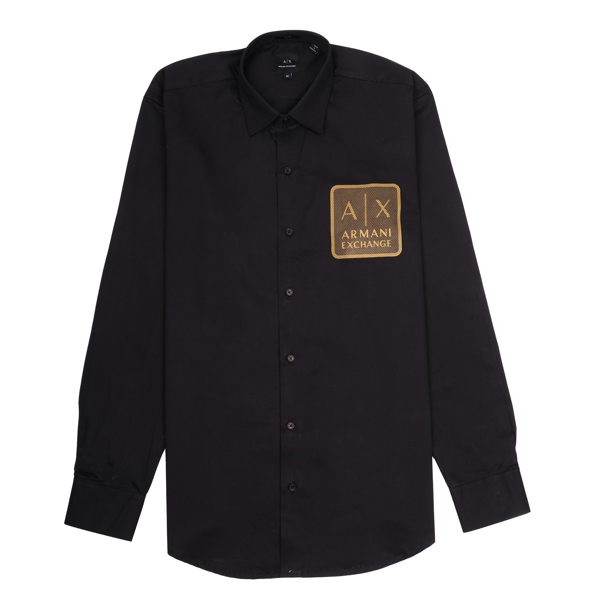 ARMANI EXCHANGE Midnight Noir Slim Fit Long Sleeve Shirt