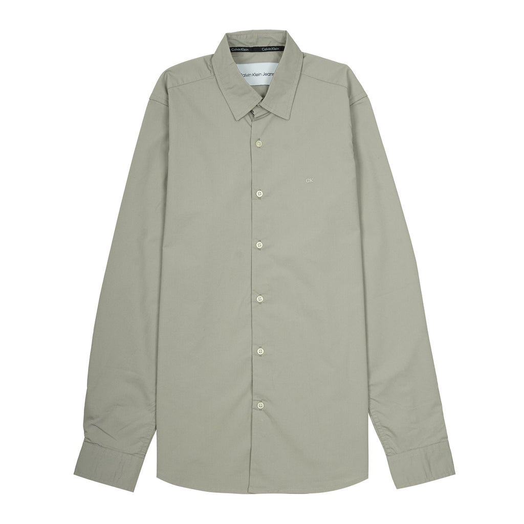 CALVIN KLEIN JEANS Ethereal Olive Tailored Fit Long Sleeve Shirt