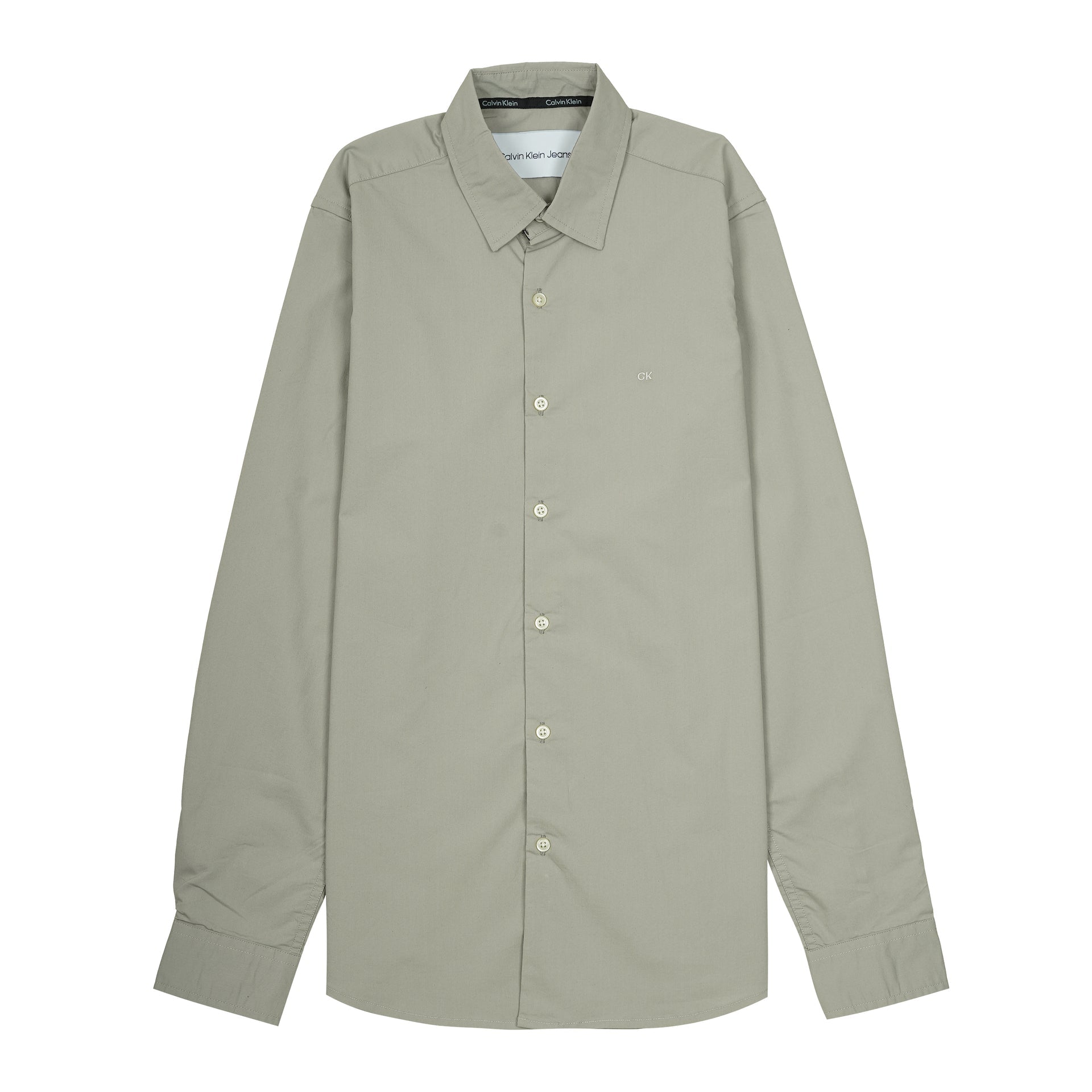 CALVIN KLEIN JEANS Ethereal Olive Tailored Fit Long Sleeve Shirt
