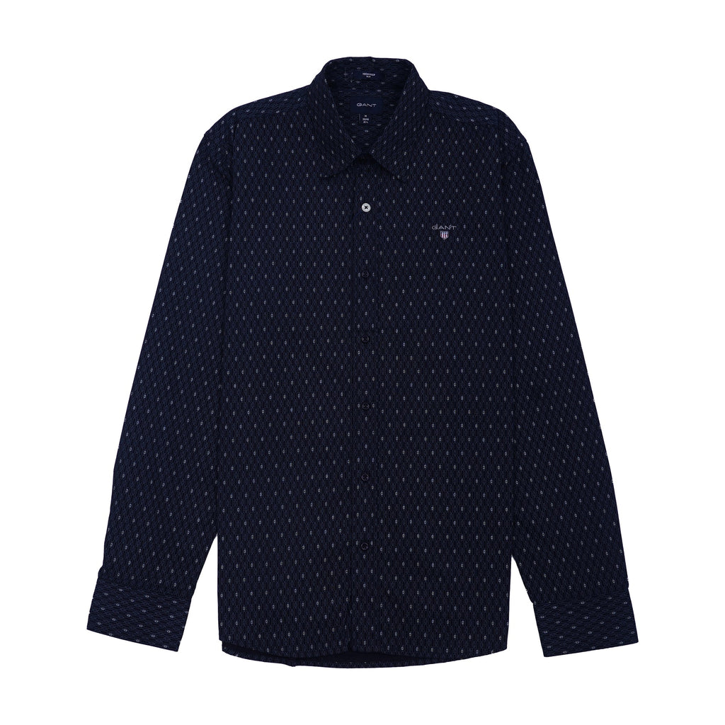GANT Opulent Cobalt Echo Classic Fit Long Sleeve Shirt