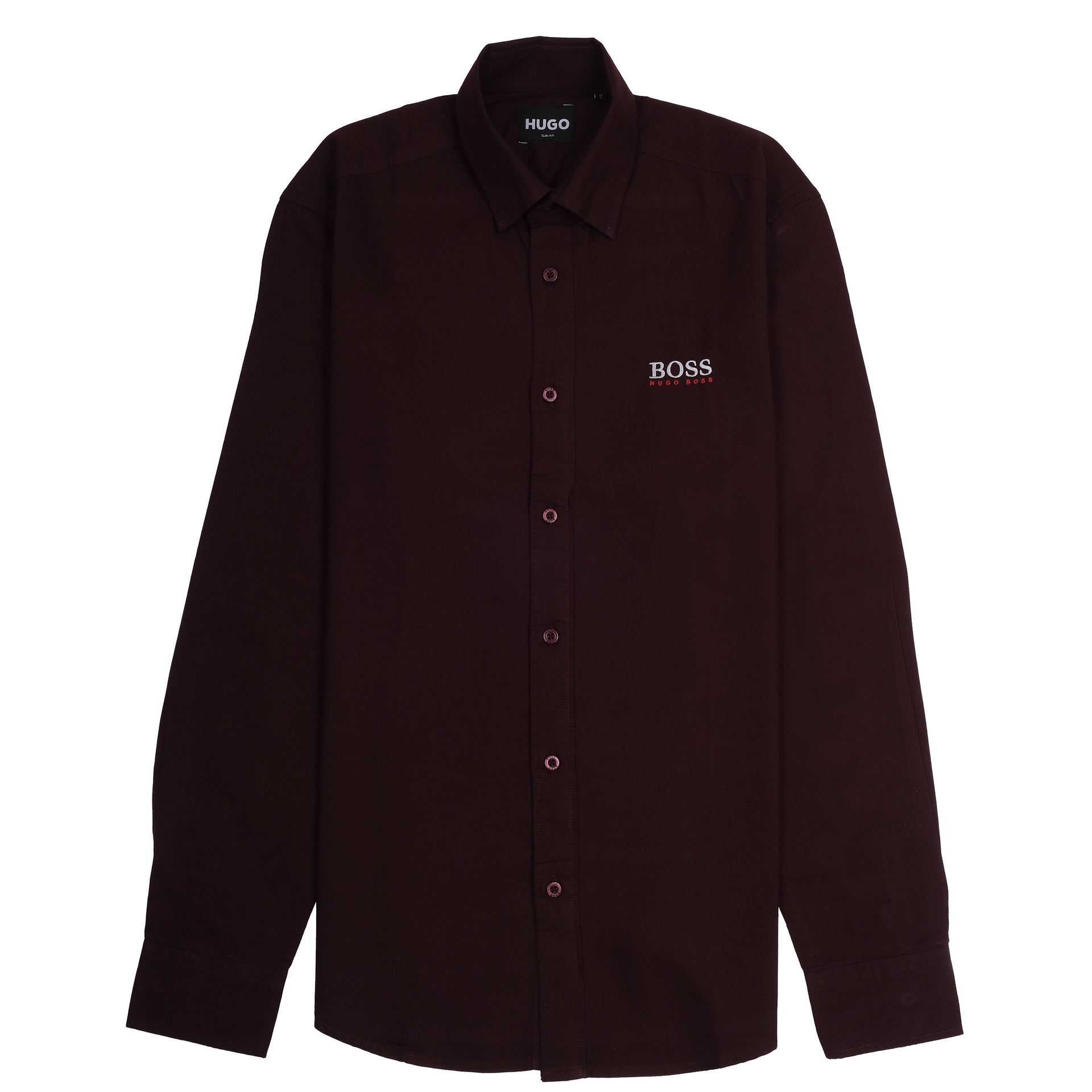 HUGO BOSS Enchanted Garnet Classic Fit Long Sleeve Shirt