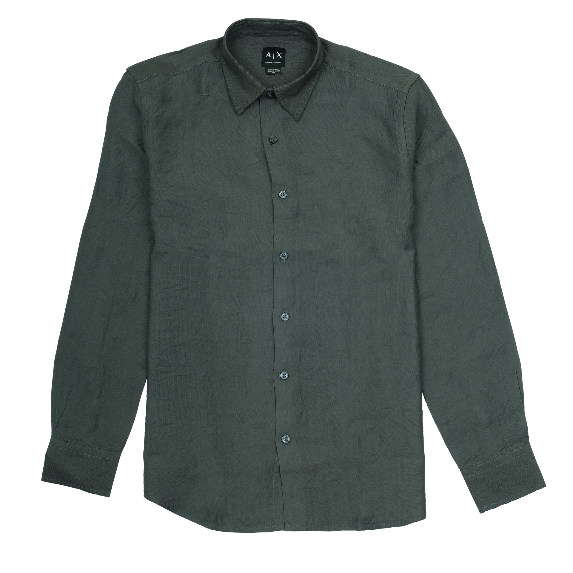 ARMANI EXCHANGE Forest Whisper Slim Fit Lightweight Button-Up Shirt