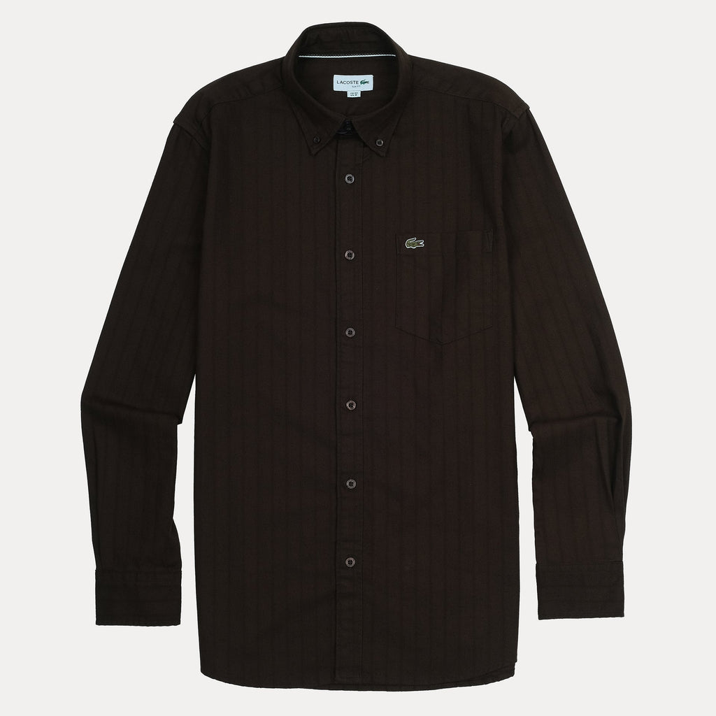 Lacoste Classic Fit Striped Button-Up Shirt