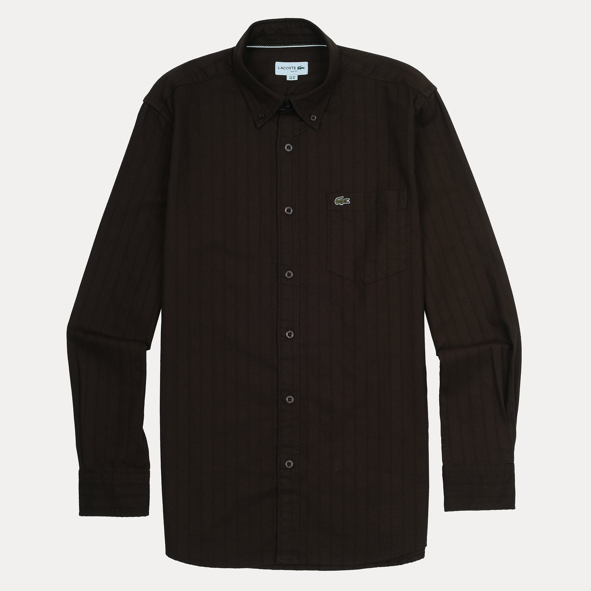 Lacoste Classic Fit Striped Button-Up Shirt