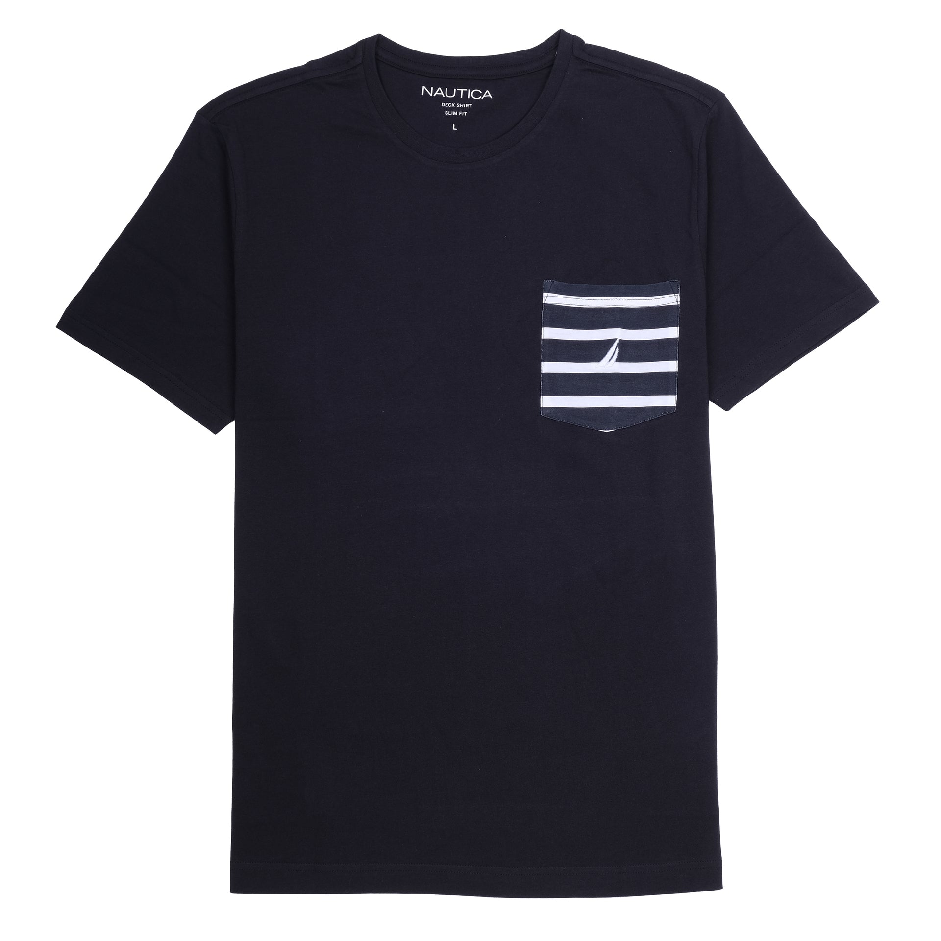 NAUTICA Deep Sea Slim Fit Striped Pocket Tee