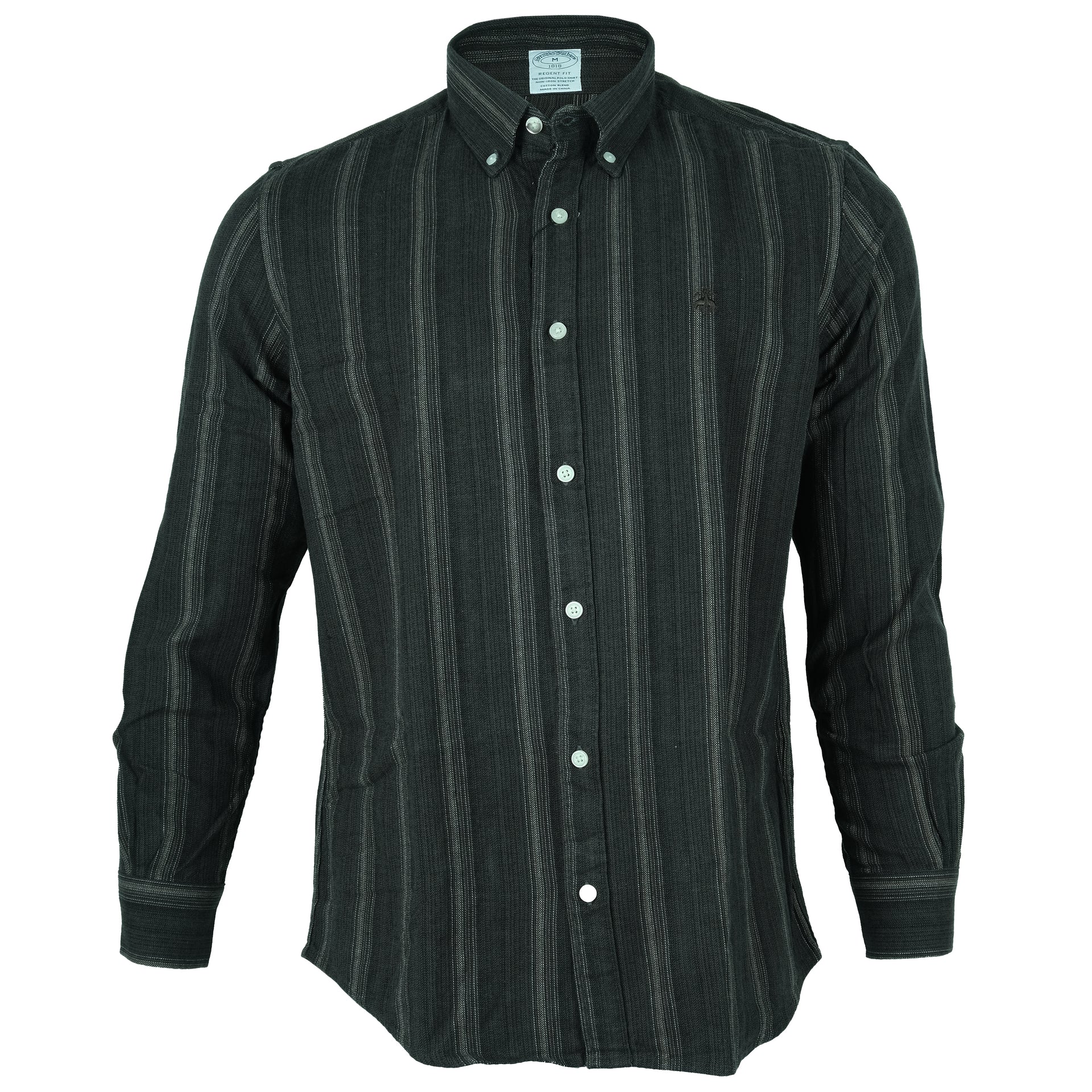 BROOKS BROTHERS Onyx Stripe Classic Fit Long Sleeve Button-Down Shirt
