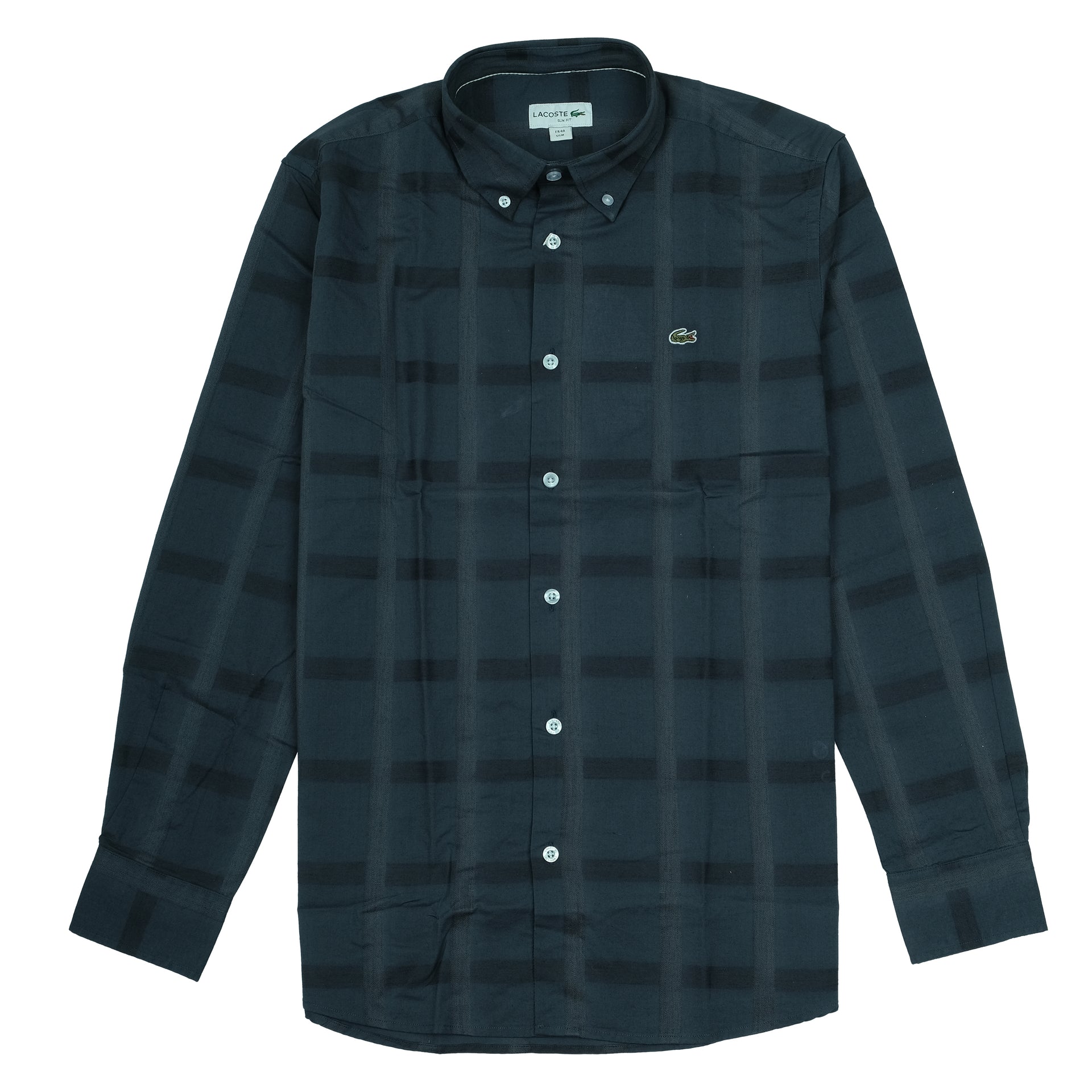 LACOSTE Midnight Navy Classic Fit Button-Up Shirt