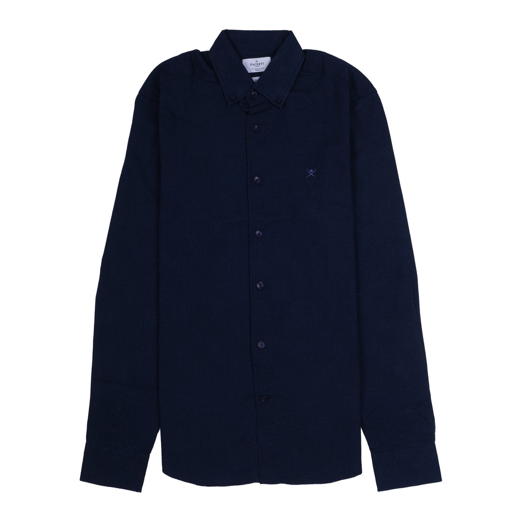 HACKETT DEEP OCEAN Classic Fit Long Sleeve Textured Shirt