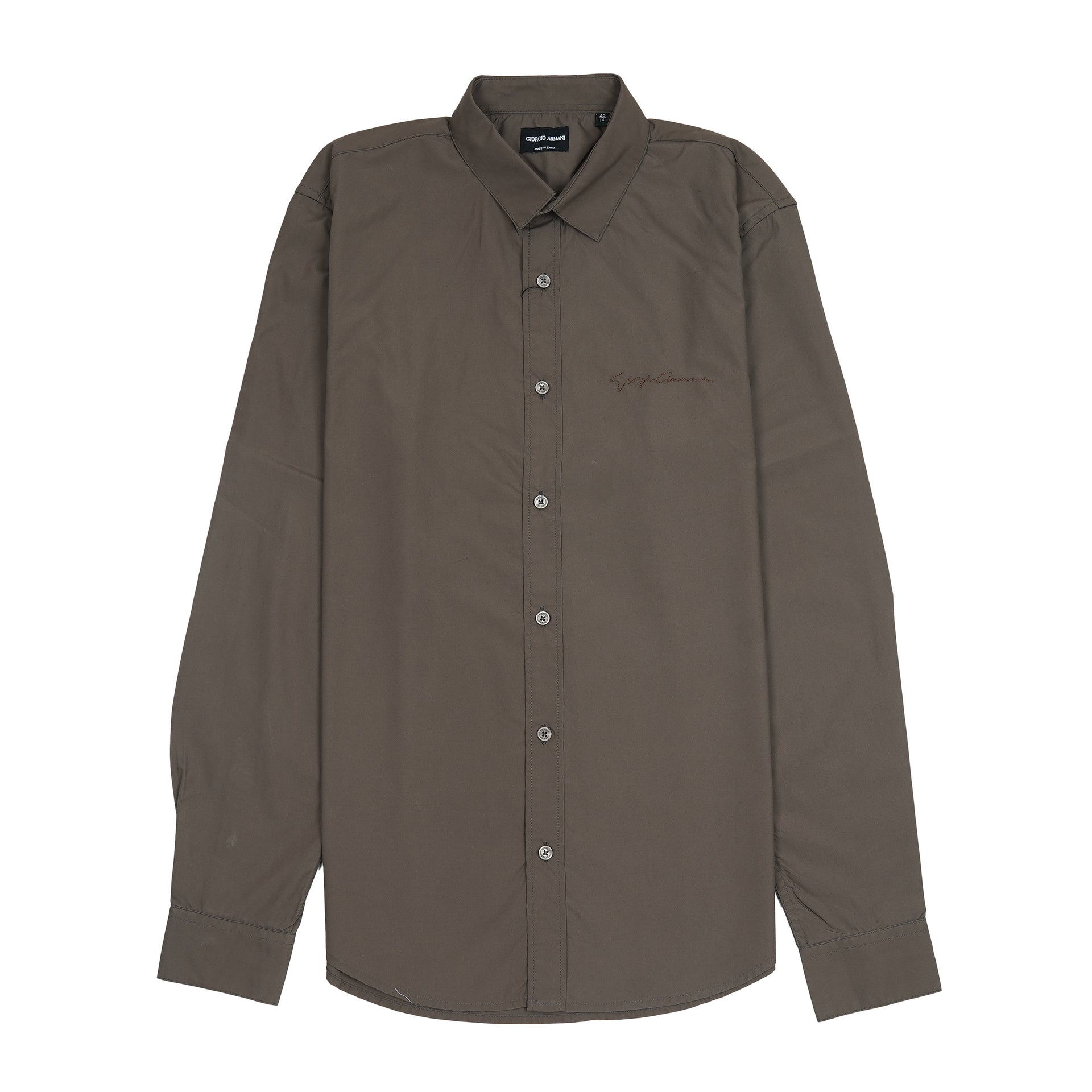 GIORGIO ARMANI Prismatic Amber Tailored Fit Long Sleeve Shirt