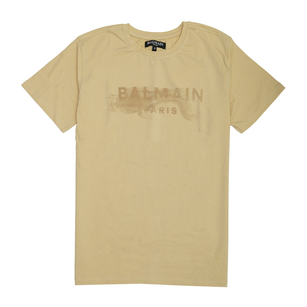 BALMAIN Sunlit Dune Classic Fit Short Sleeve Logo Tee