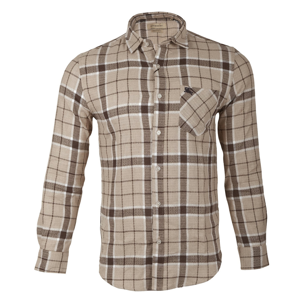 BURBERRY BRIT Dune Beige Check Regular Fit Long Sleeve Shirt