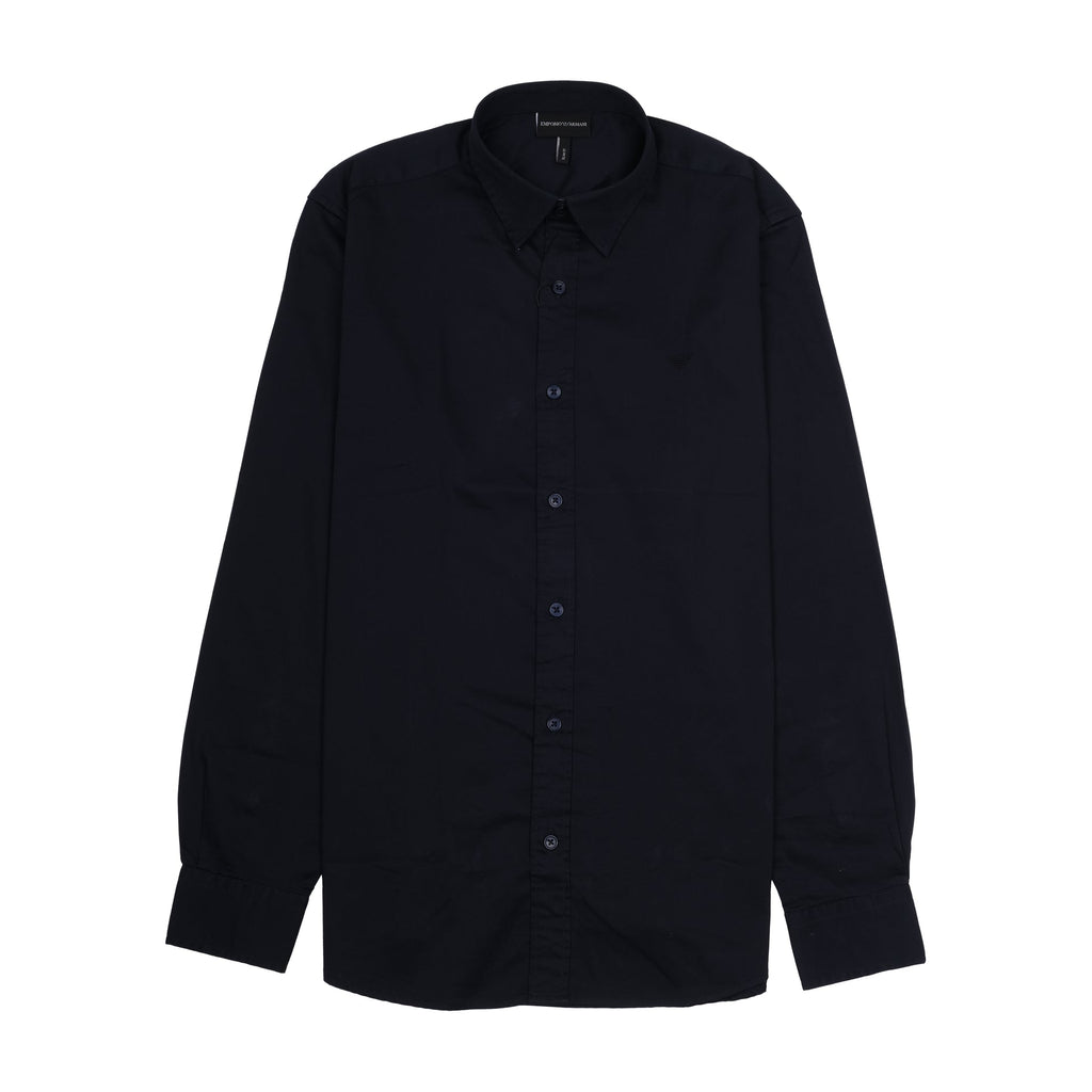 EMPORIO ARMANI Celestial Indigo Tailored Fit Long Sleeve Shirt