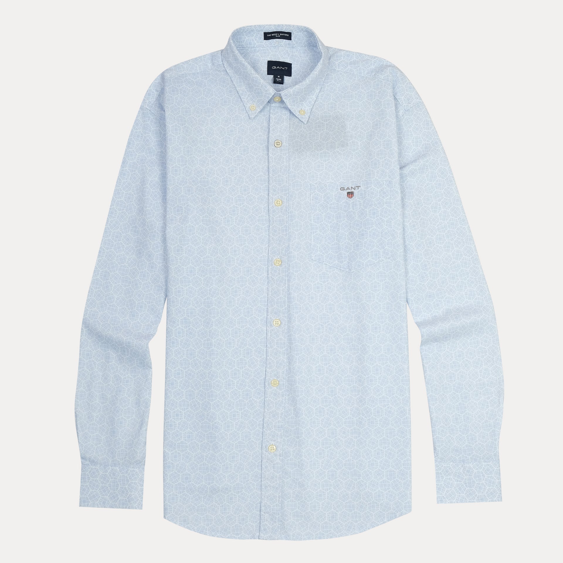 GANT Serene Turquoise Tailored Fit Long Sleeve Oxford Shirt