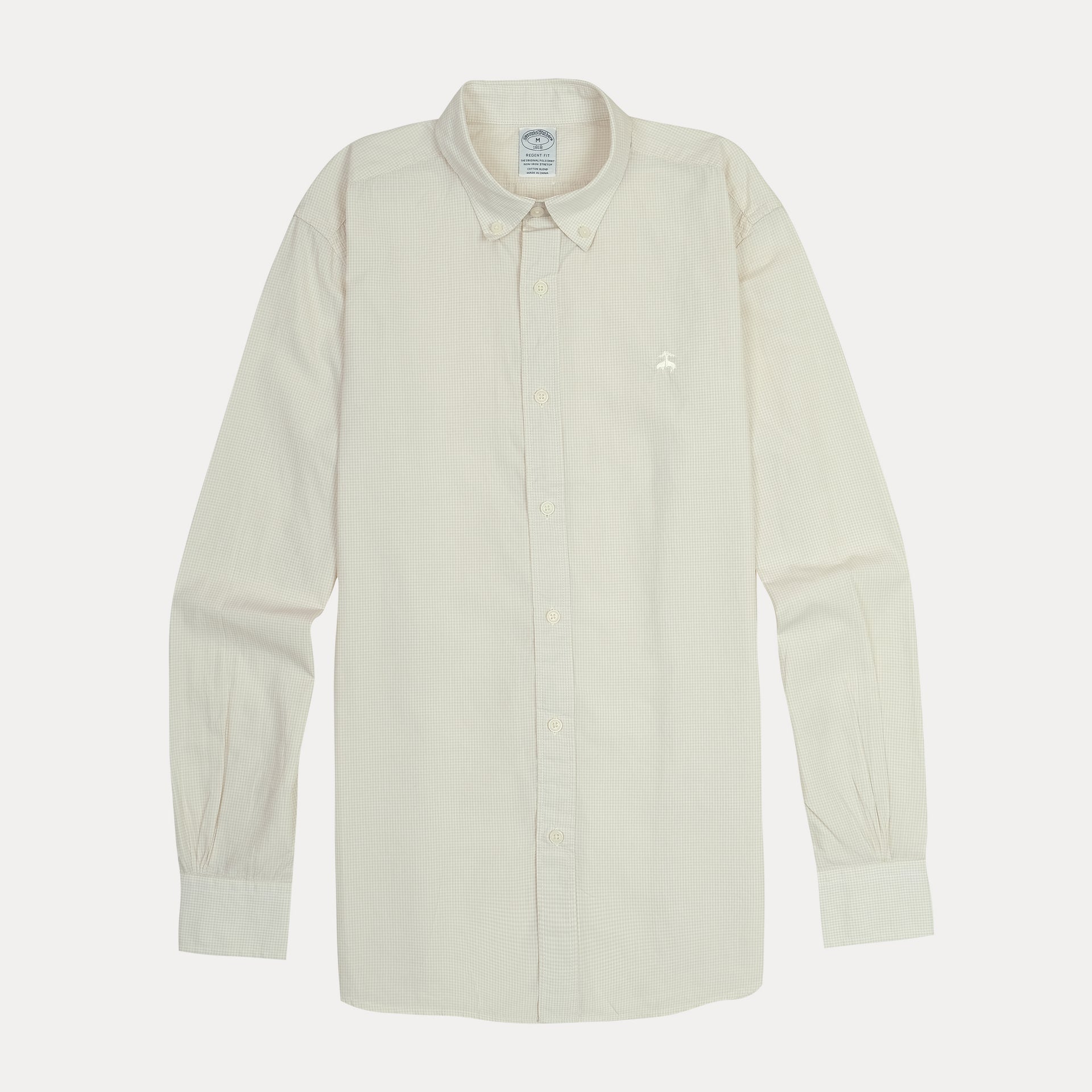 BROOKS BROTHERS Soft Almond Tailored Fit Long Sleeve Button-Down Shirt