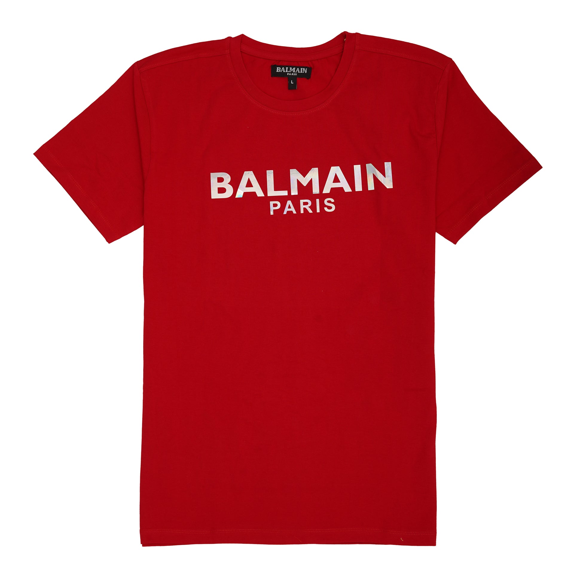 BALMAIN Scarlet Ember Slim Fit Graphic Tee