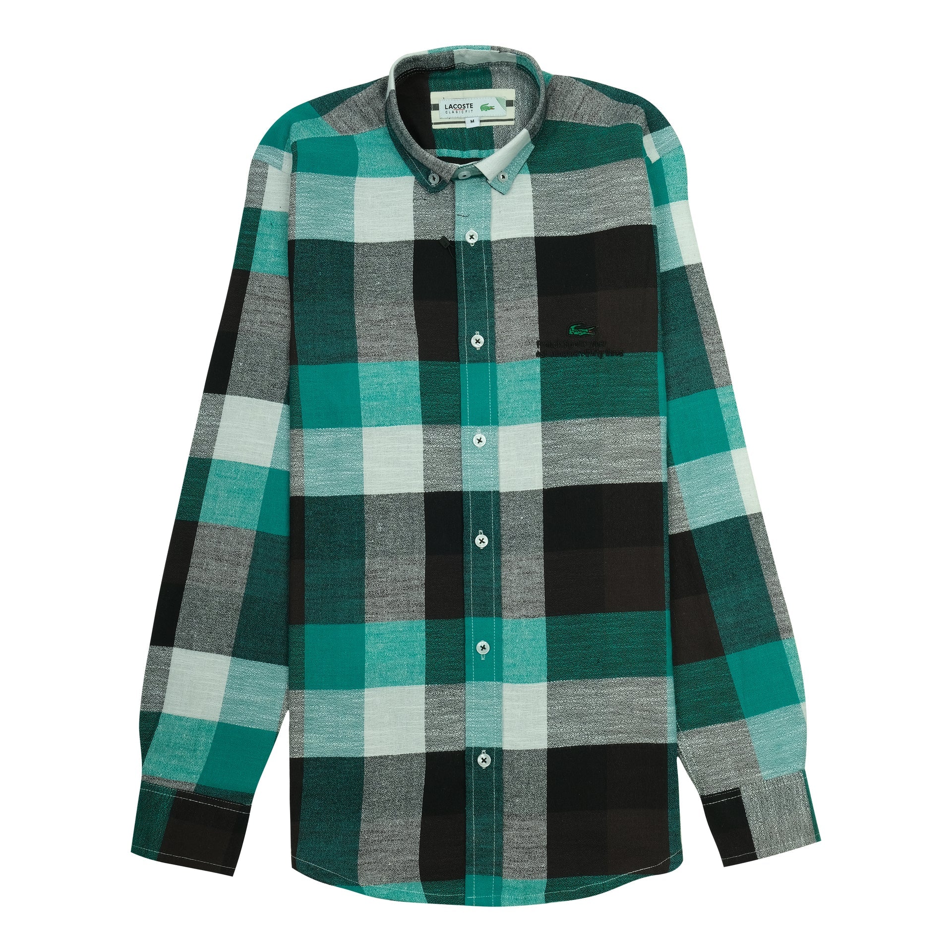 LACOSTE Emerald Check Classic Fit Long Sleeve Shirt