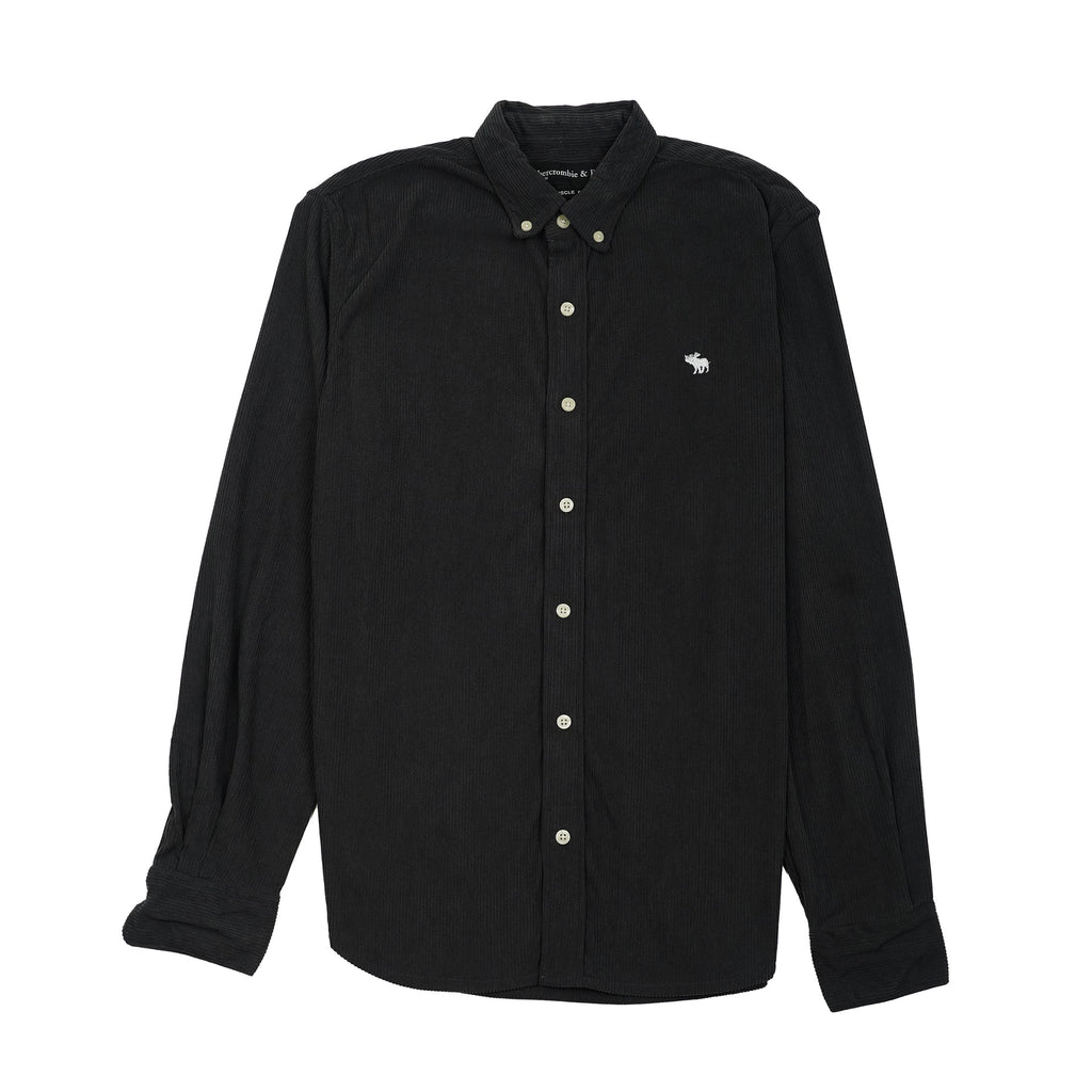 ABERCROMBIE & FITCH Seraphic Onyx Whisper Muscle Fit Long Sleeve Shirt