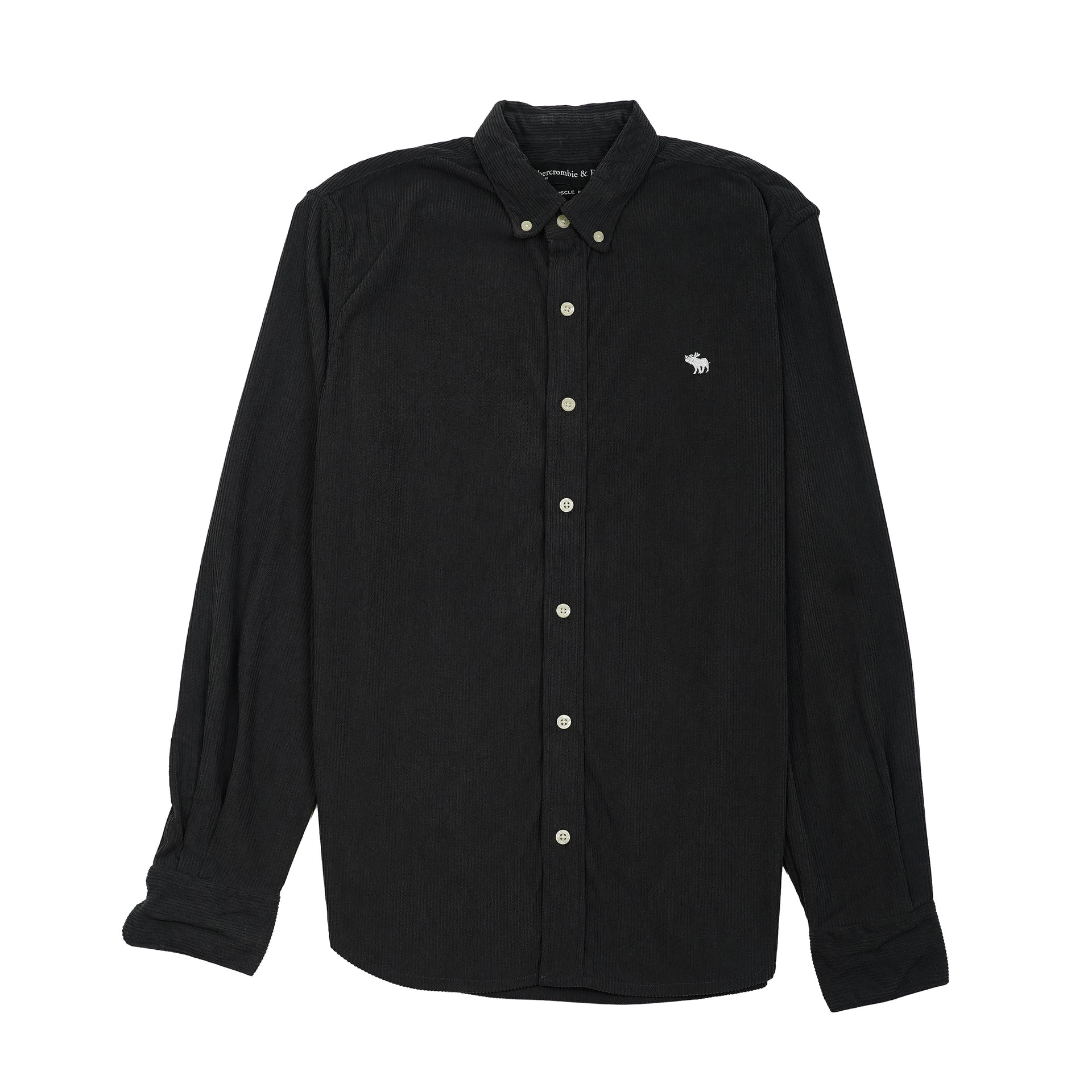 ABERCROMBIE & FITCH Seraphic Onyx Whisper Muscle Fit Long Sleeve Shirt