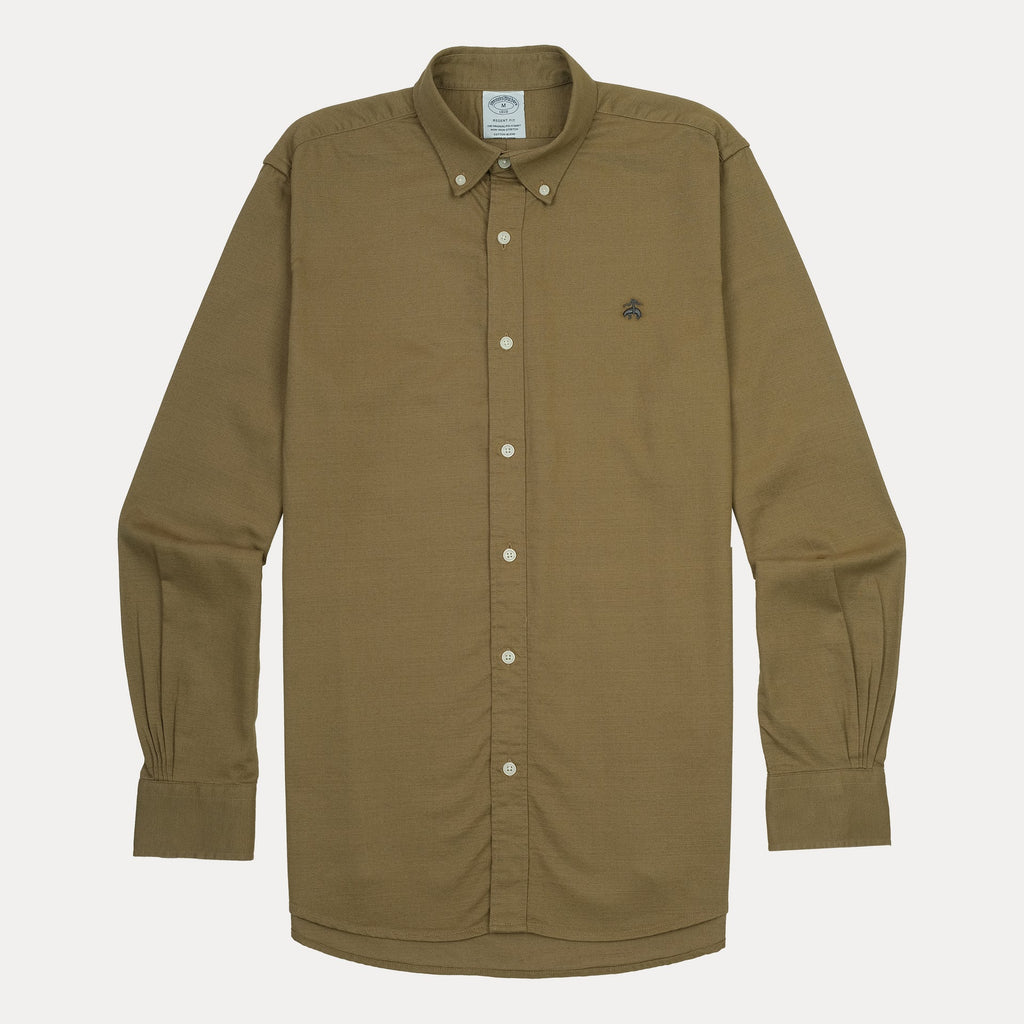 BROOKS BROTHERS Verdant Sage Regent Fit Long Sleeve Button-Down Shirt